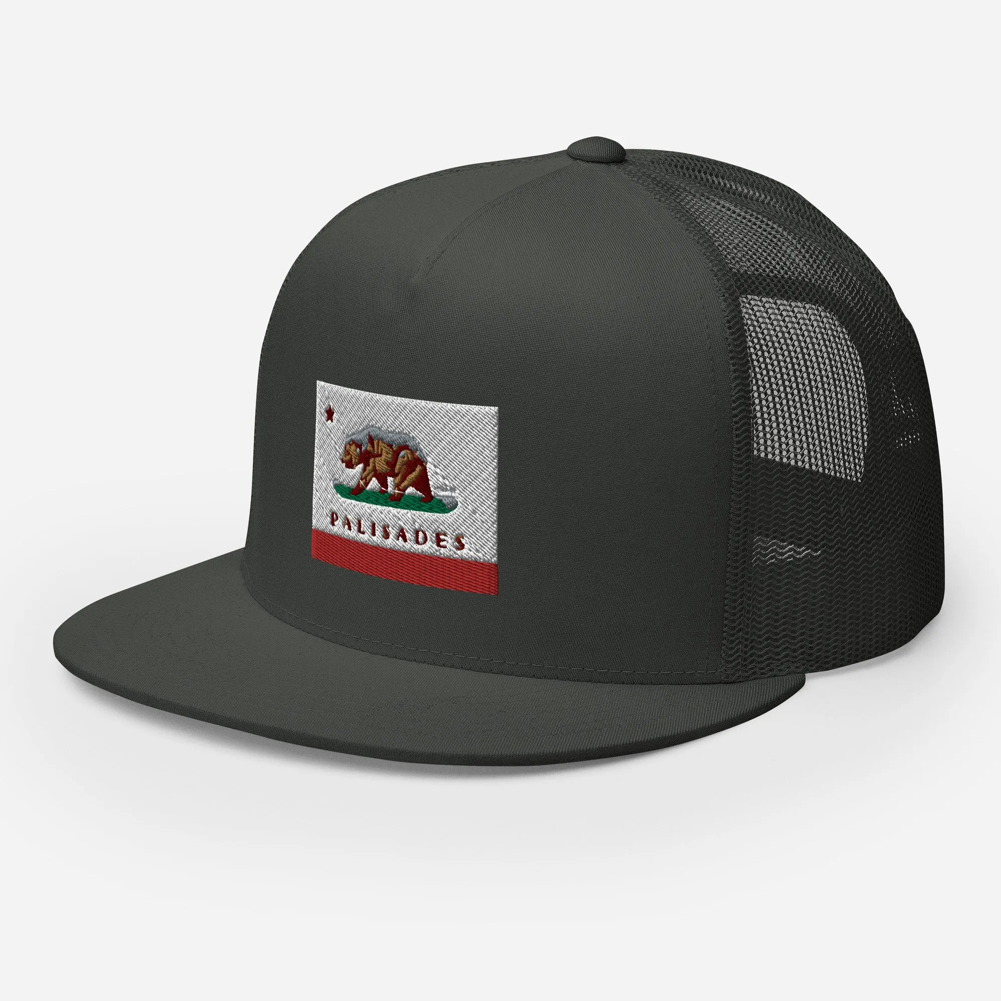 Palisades CA Flag Trucker Cap