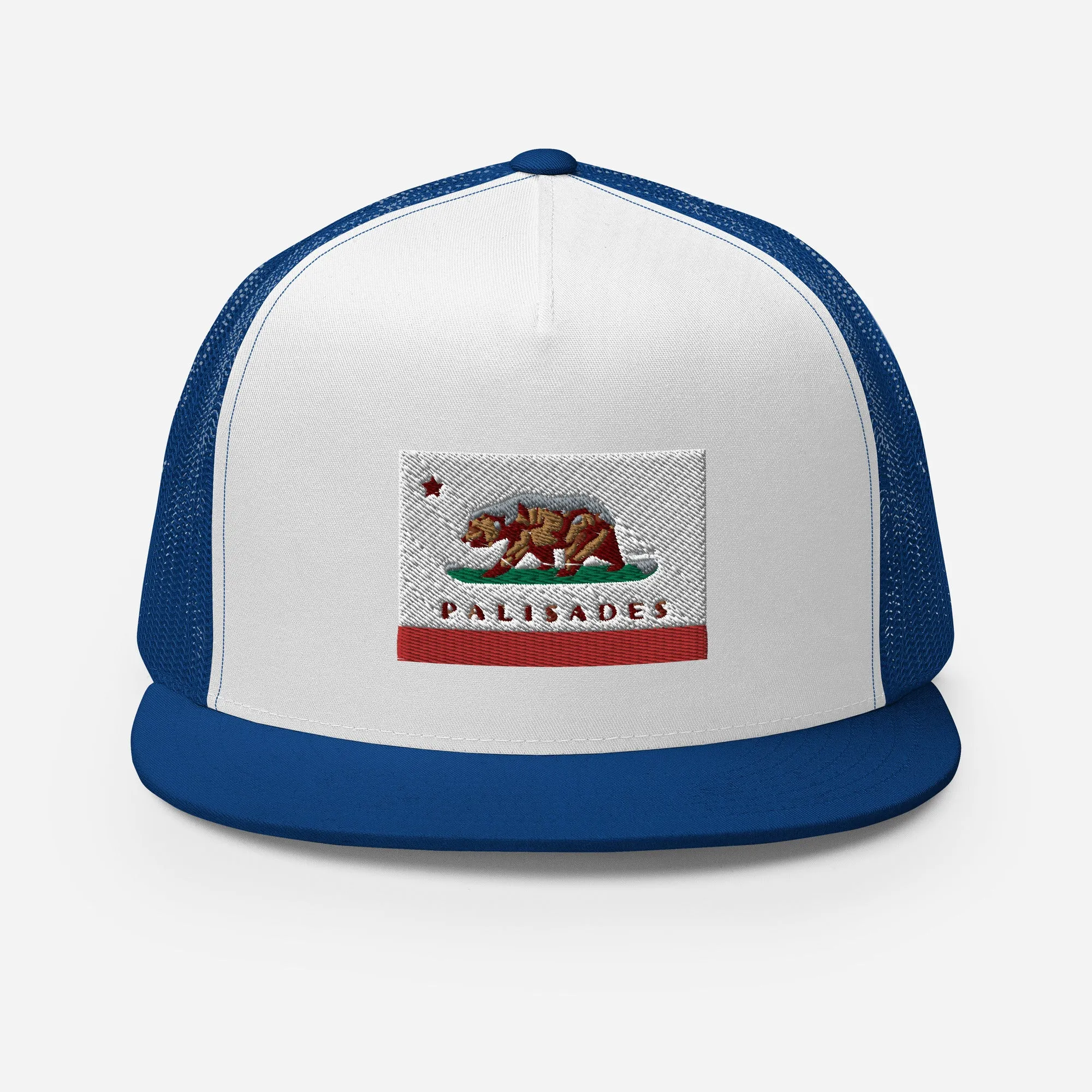Palisades CA Flag Trucker Cap