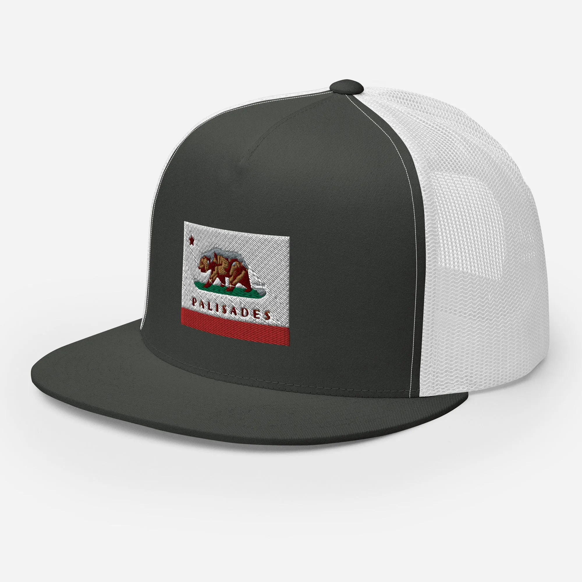 Palisades CA Flag Trucker Cap