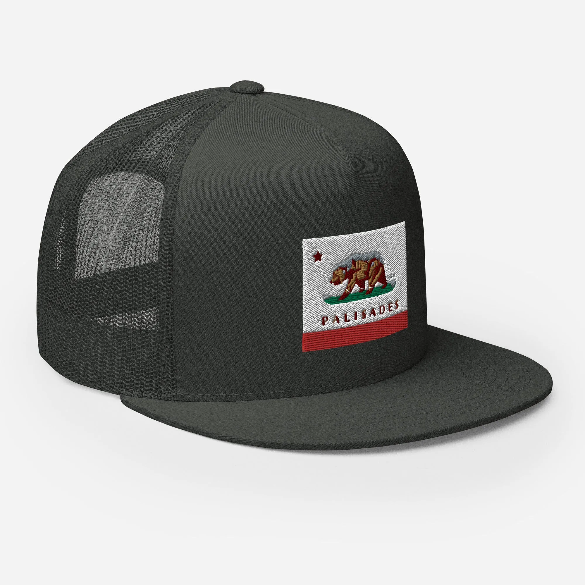 Palisades CA Flag Trucker Cap