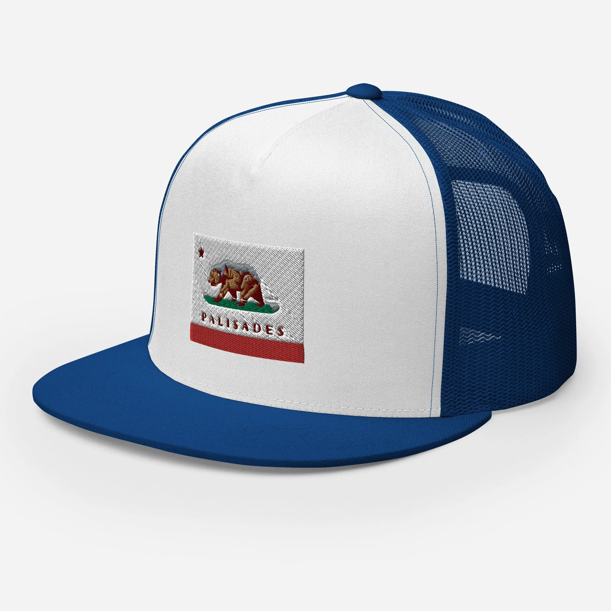 Palisades CA Flag Trucker Cap