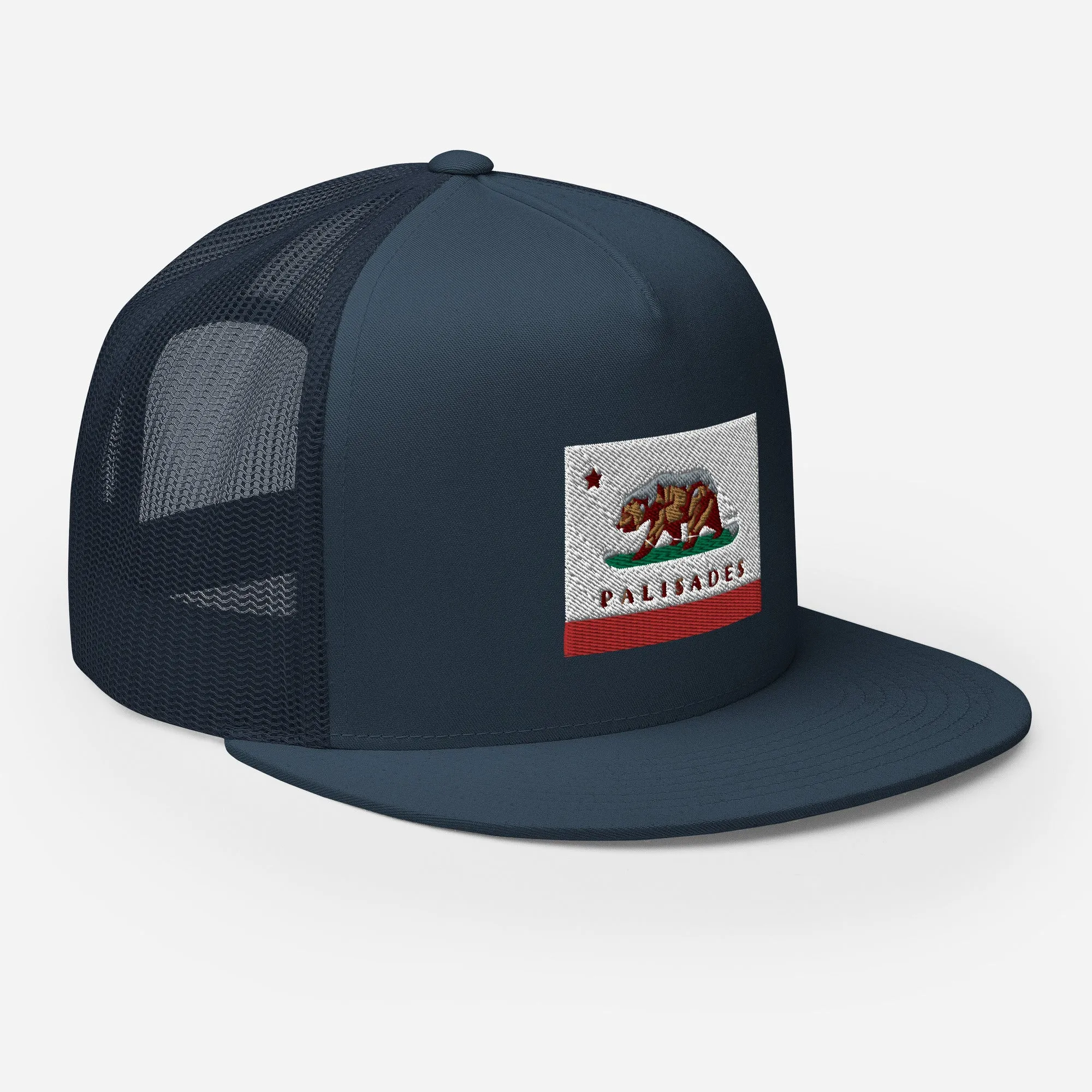 Palisades CA Flag Trucker Cap