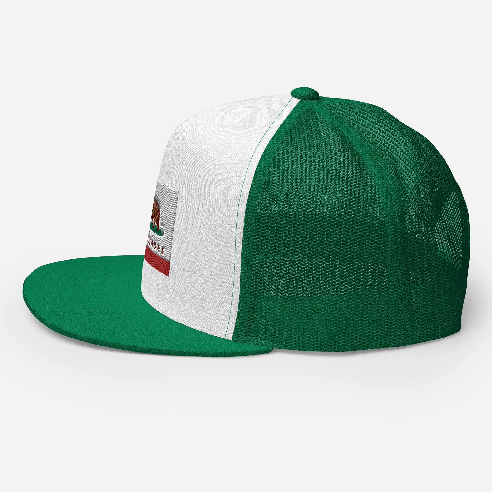 Palisades CA Flag Trucker Cap