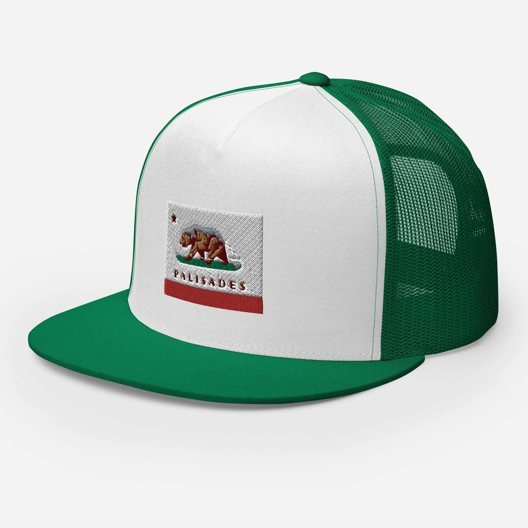 Palisades CA Flag Trucker Cap