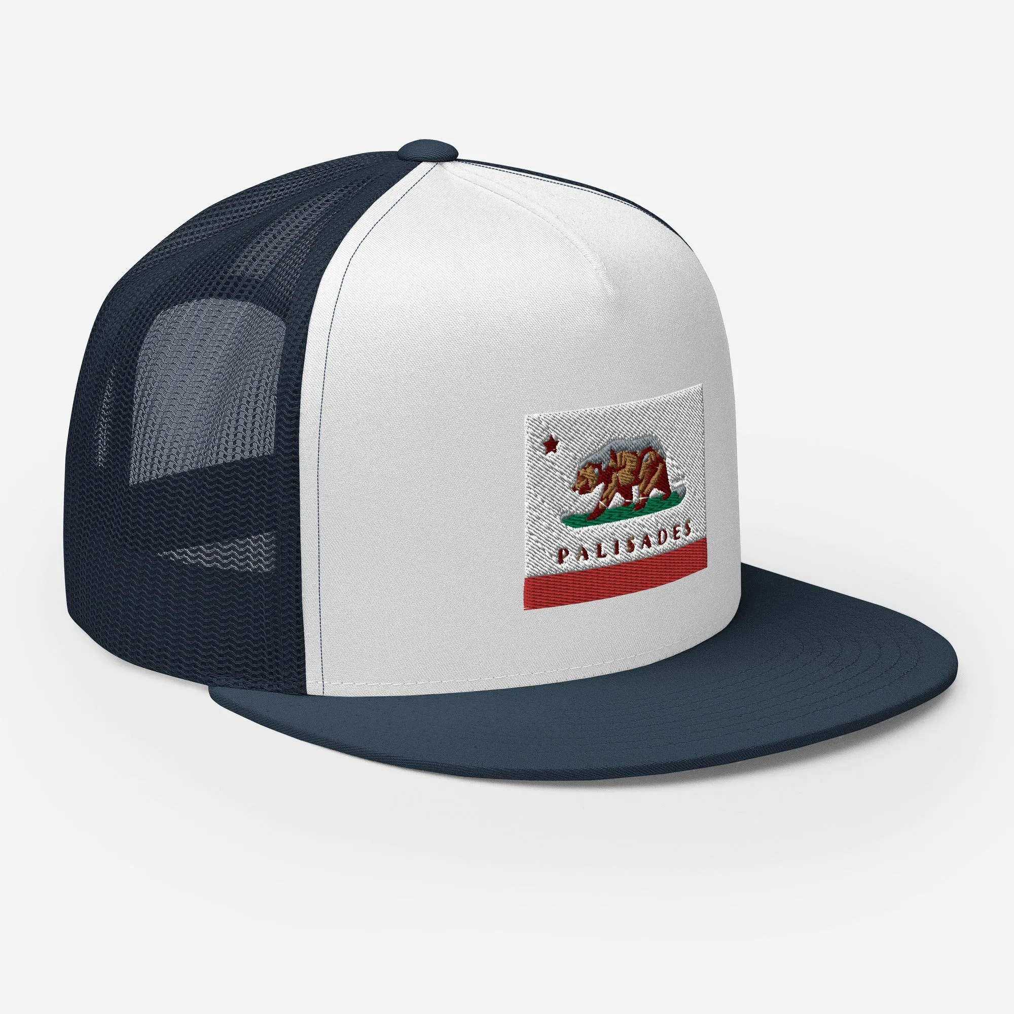 Palisades CA Flag Trucker Cap
