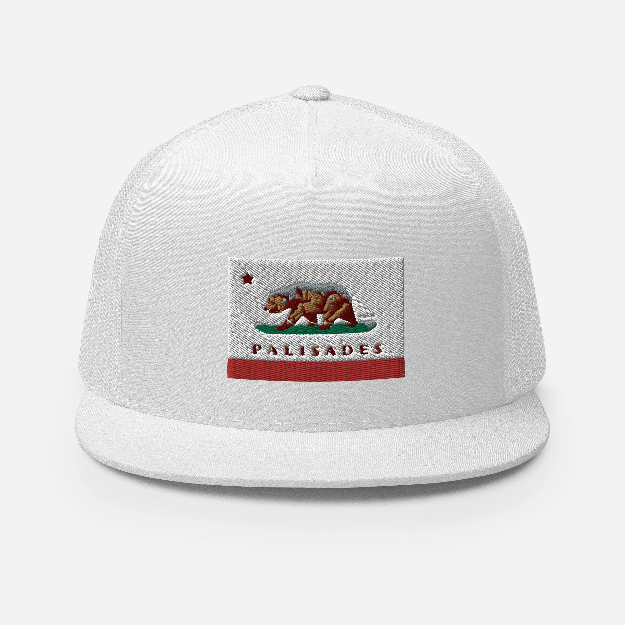 Palisades CA Flag Trucker Cap
