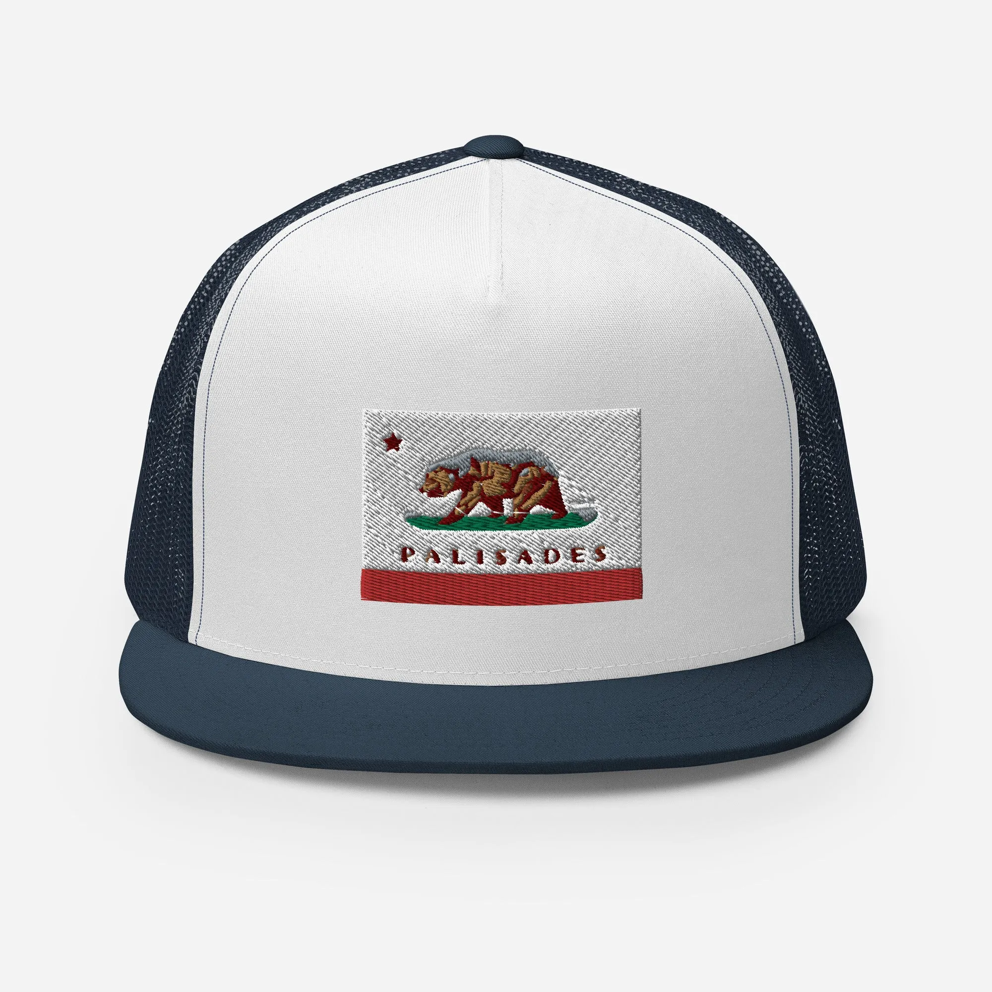 Palisades CA Flag Trucker Cap