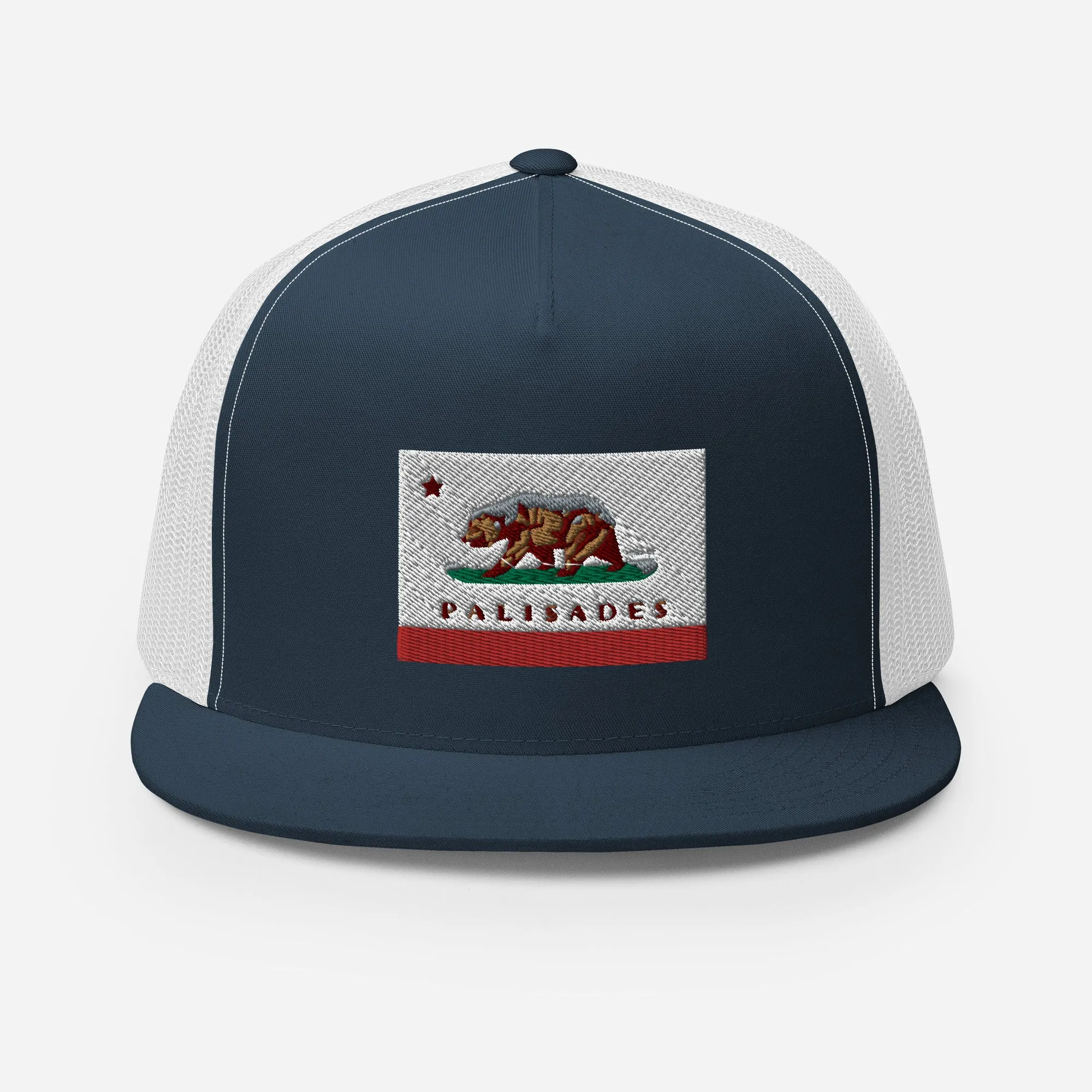 Palisades CA Flag Trucker Cap