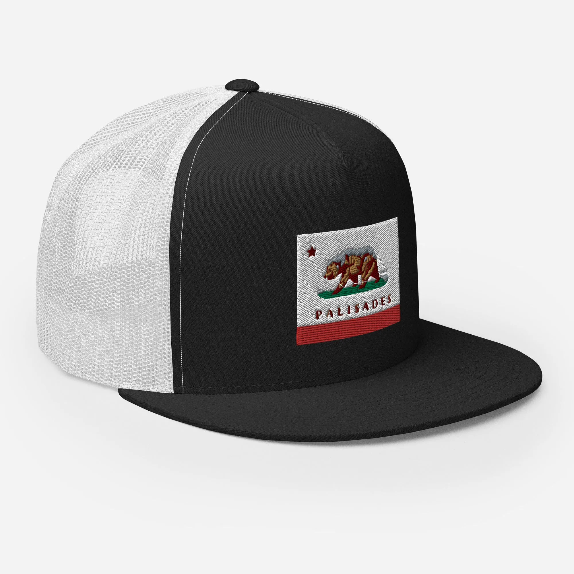 Palisades CA Flag Trucker Cap