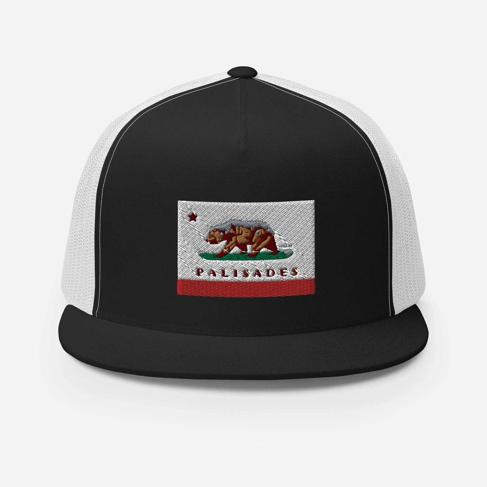 Palisades CA Flag Trucker Cap