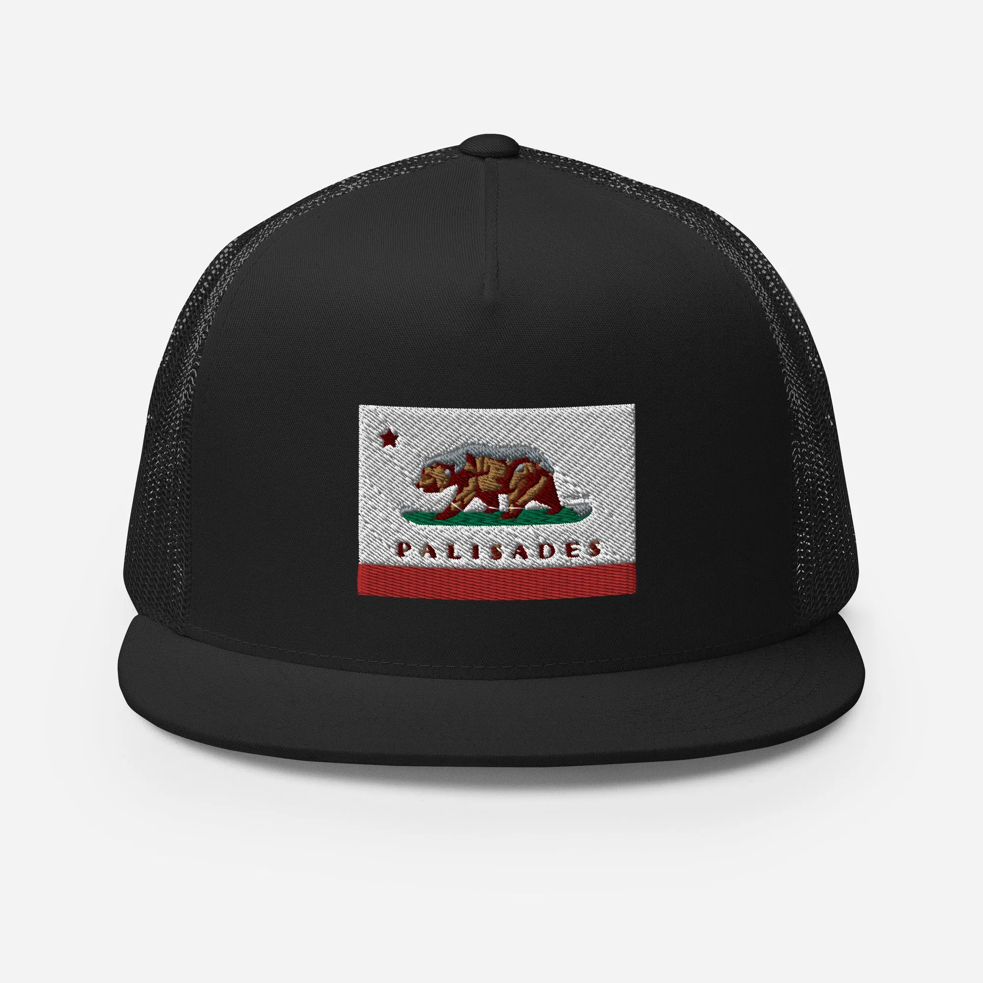 Palisades CA Flag Trucker Cap