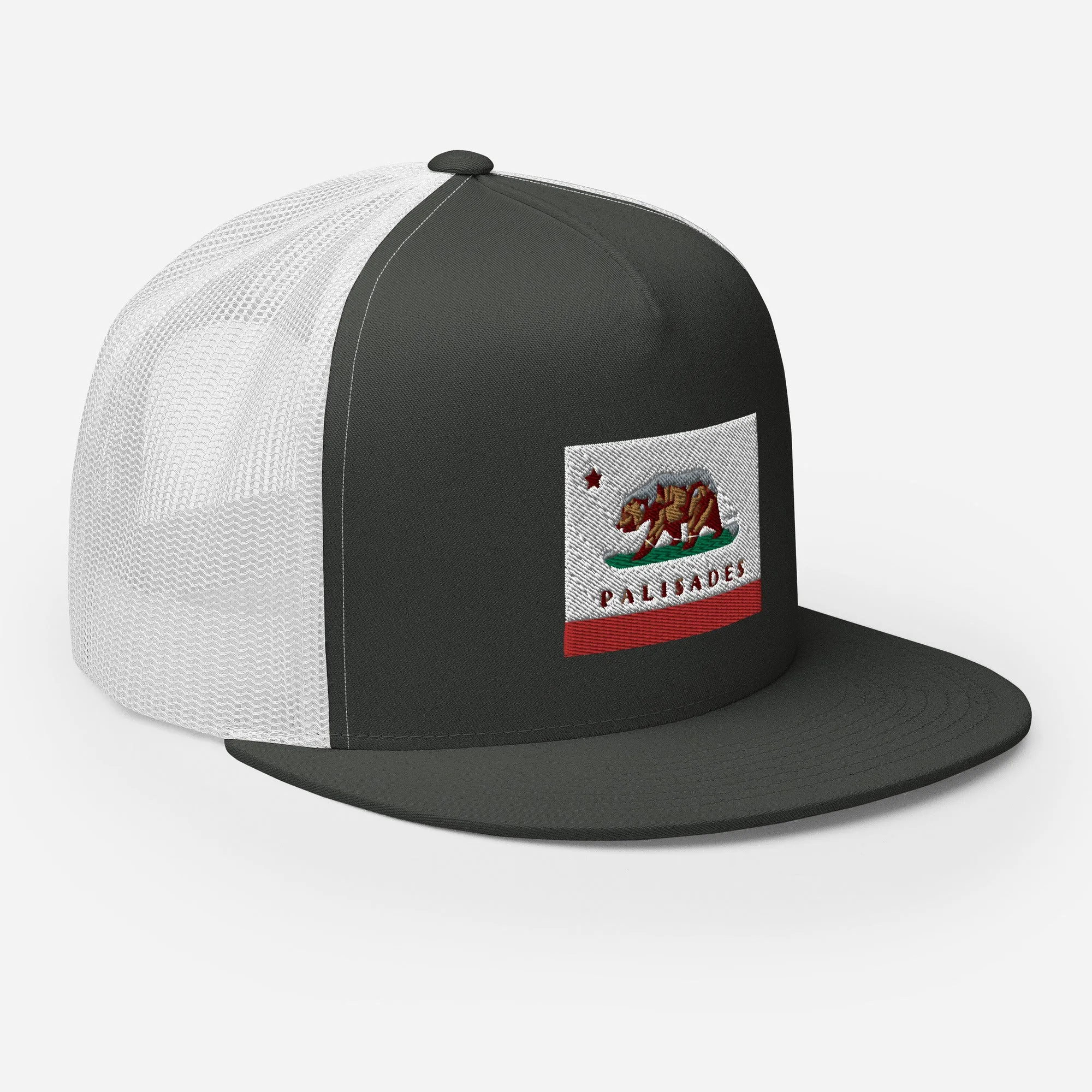 Palisades CA Flag Trucker Cap