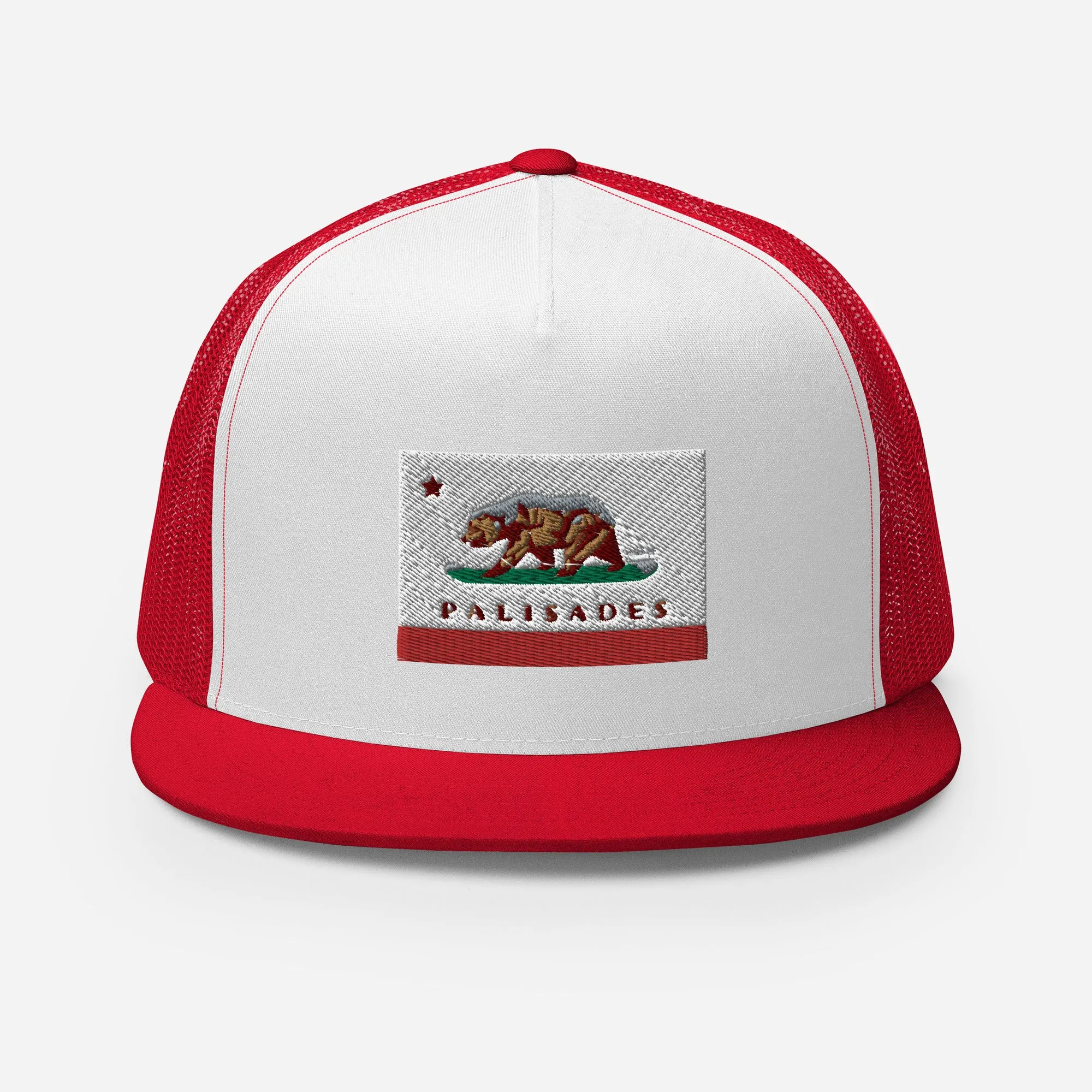 Palisades CA Flag Trucker Cap