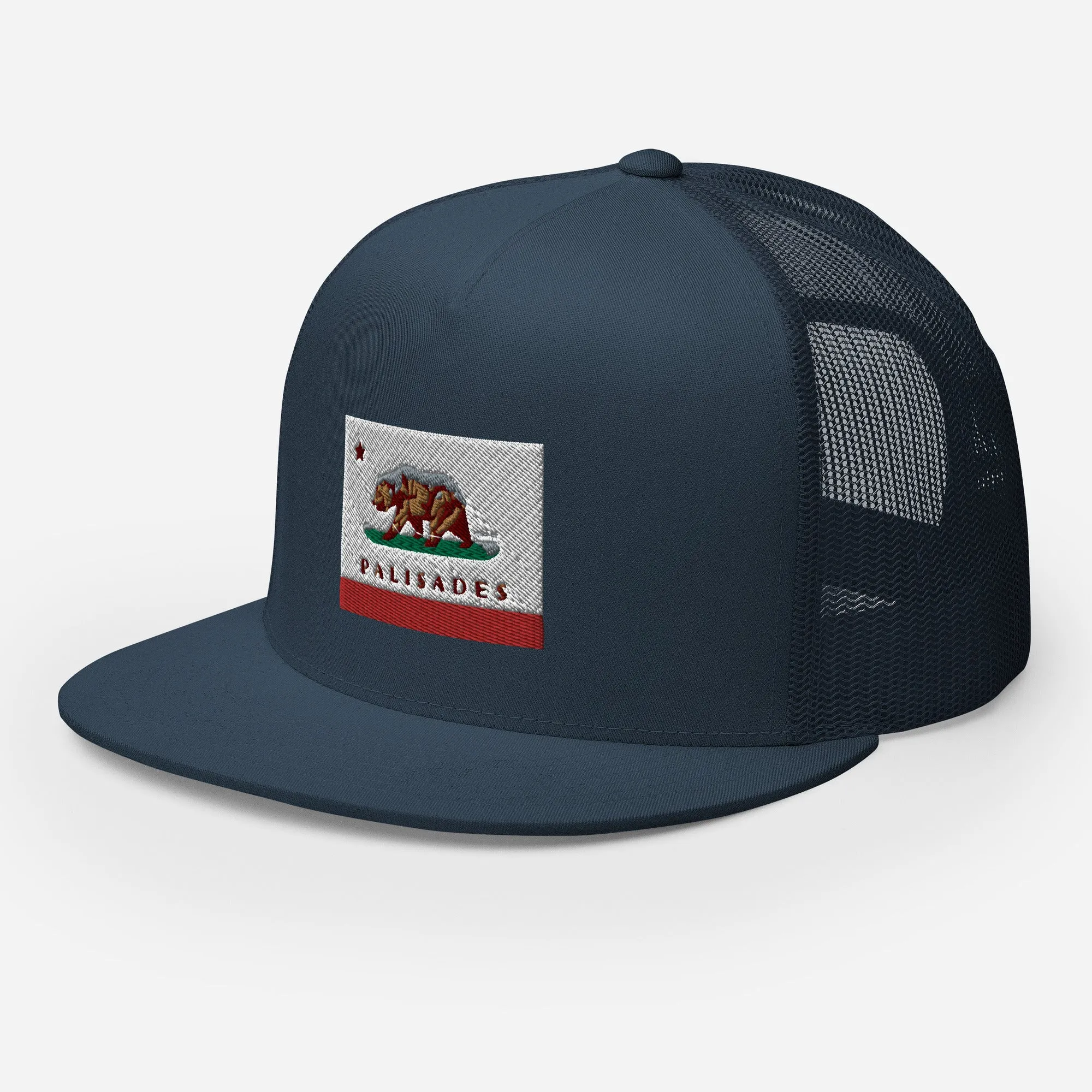 Palisades CA Flag Trucker Cap
