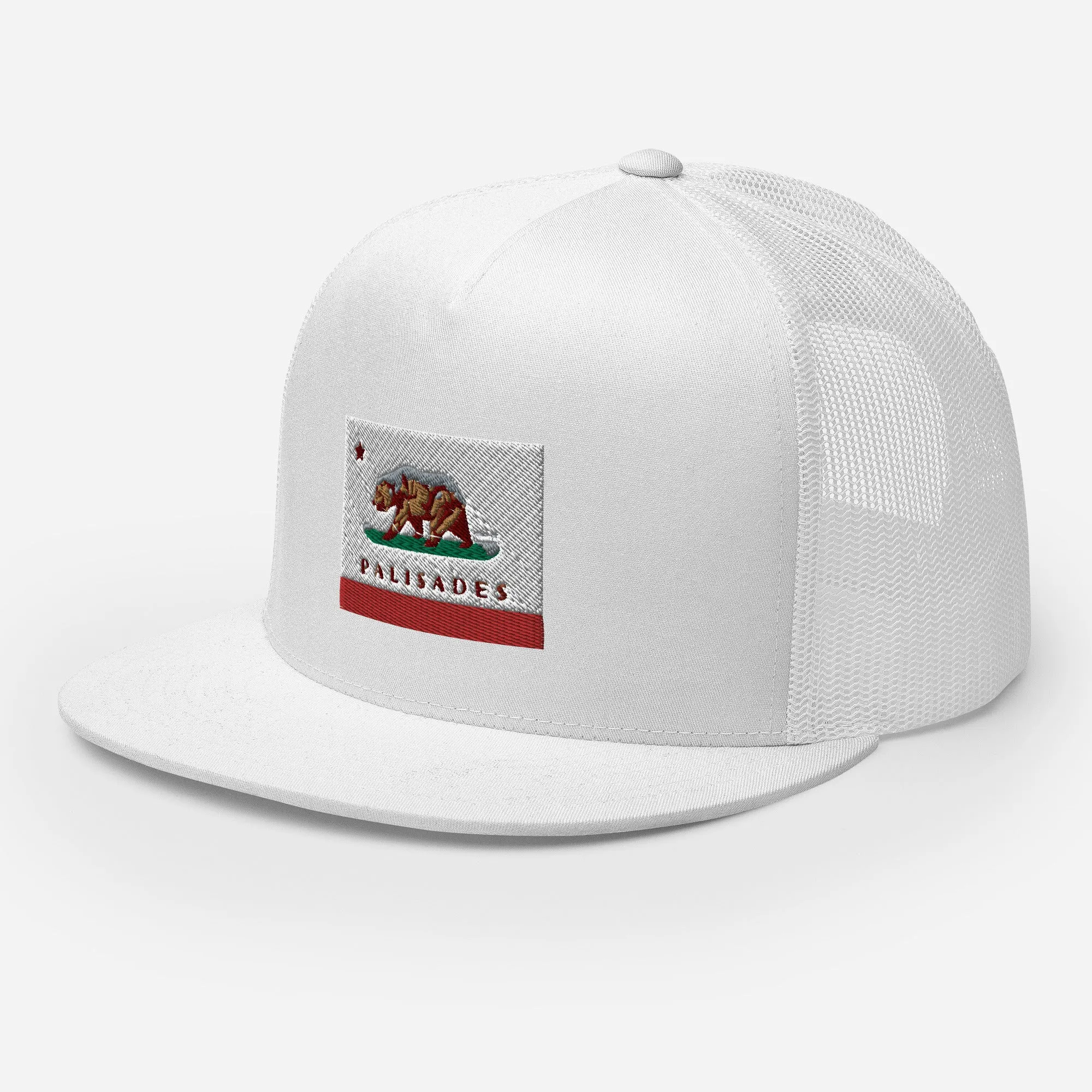 Palisades CA Flag Trucker Cap