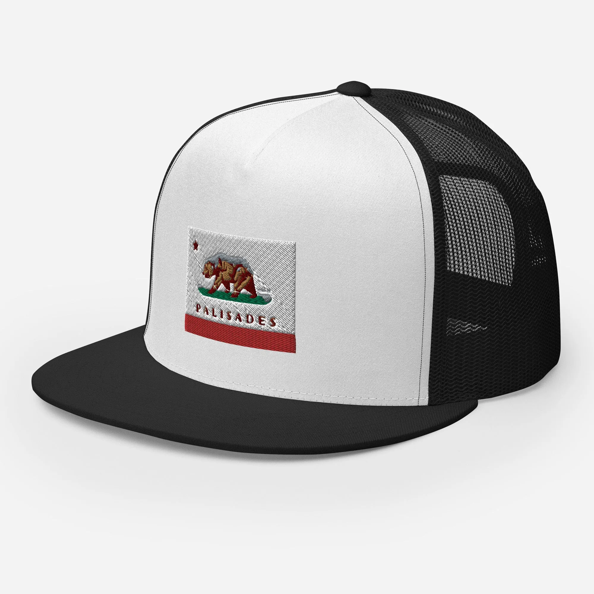 Palisades CA Flag Trucker Cap