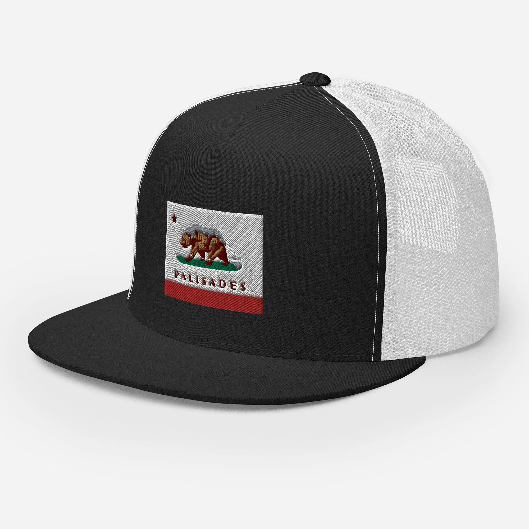 Palisades CA Flag Trucker Cap