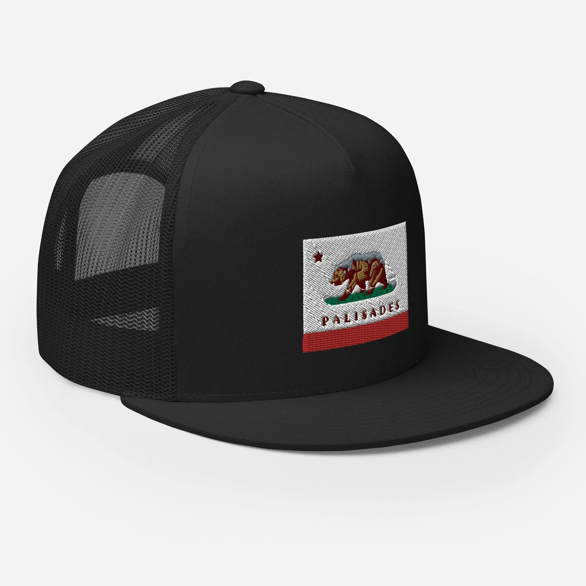 Palisades CA Flag Trucker Cap