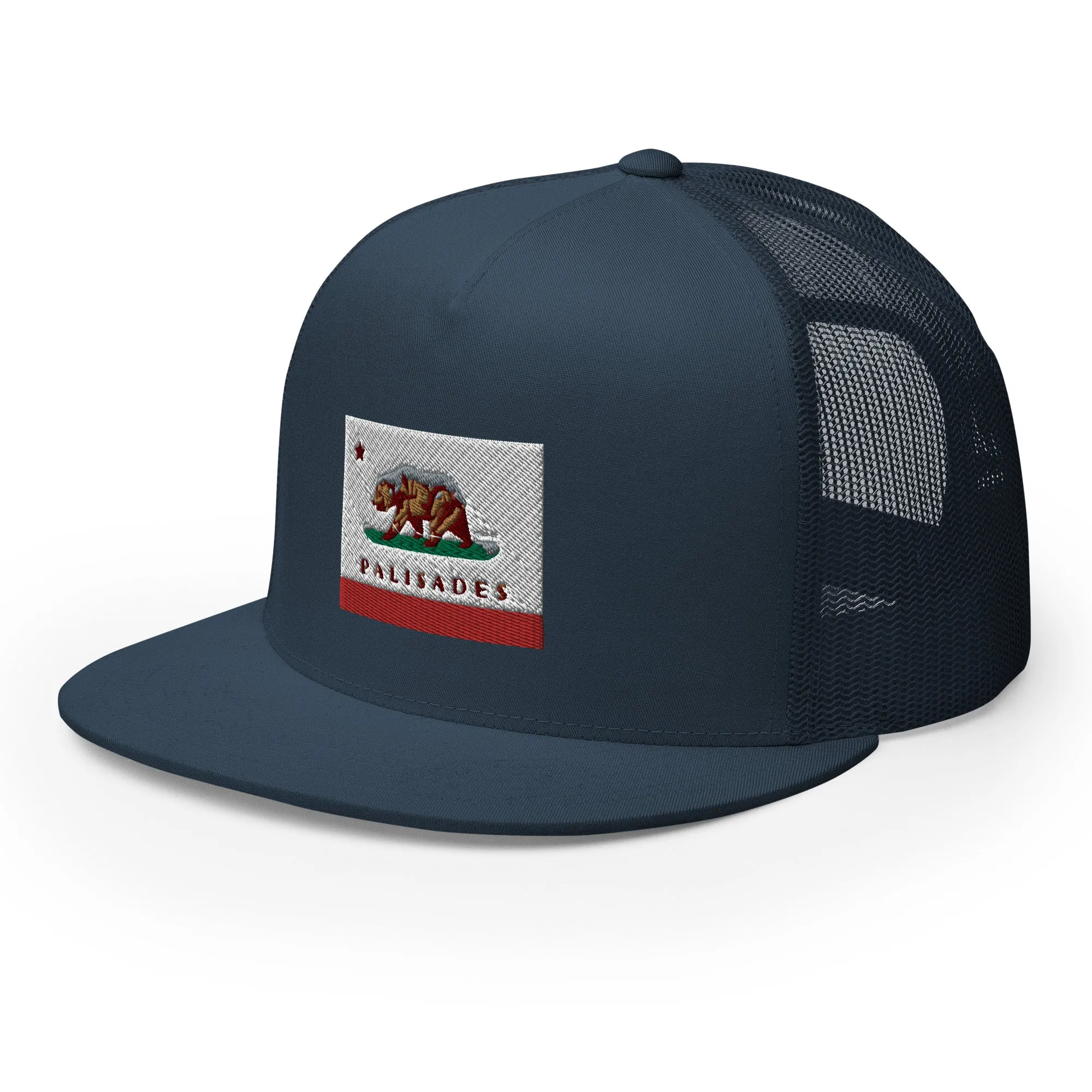 Palisades CA Flag Trucker Cap
