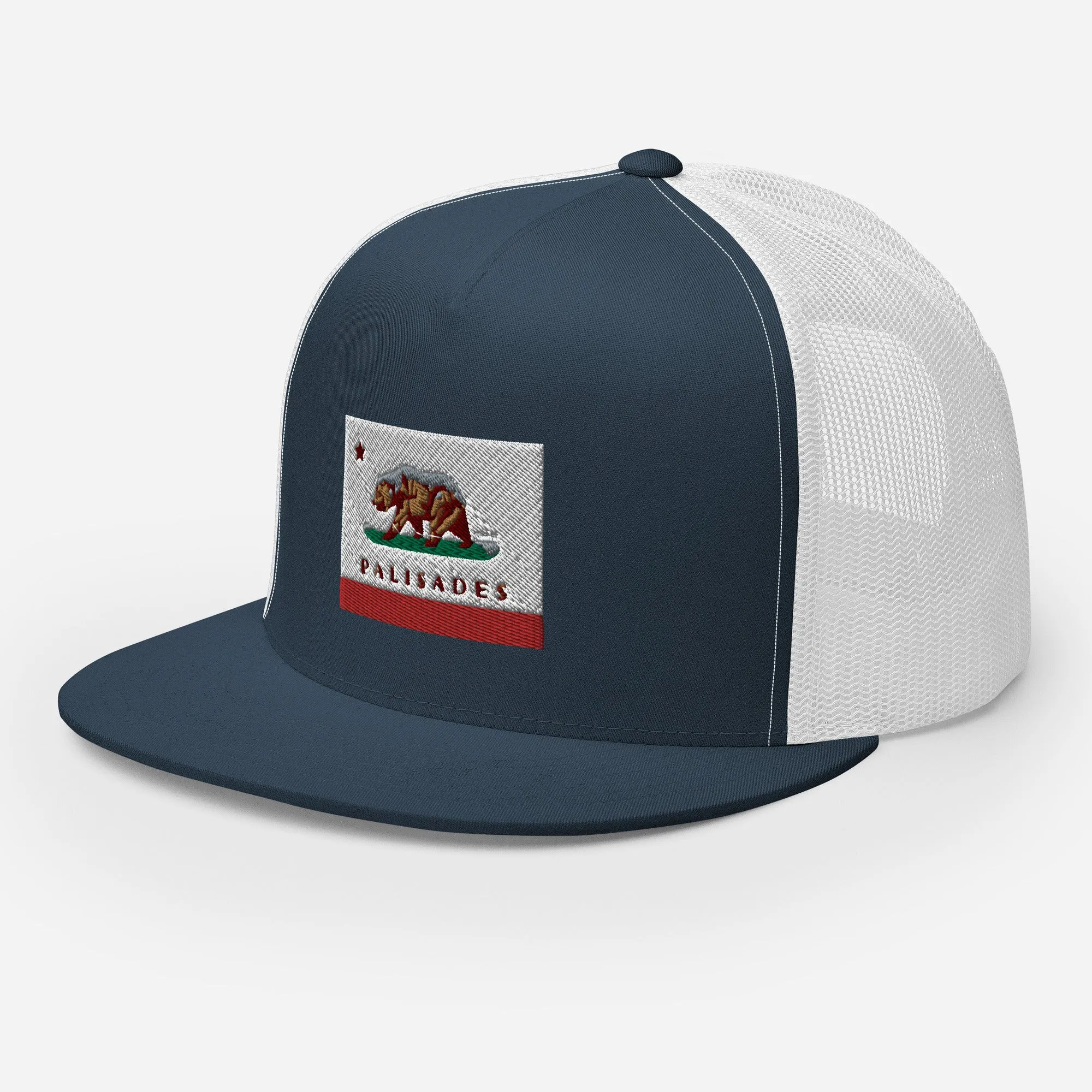 Palisades CA Flag Trucker Cap