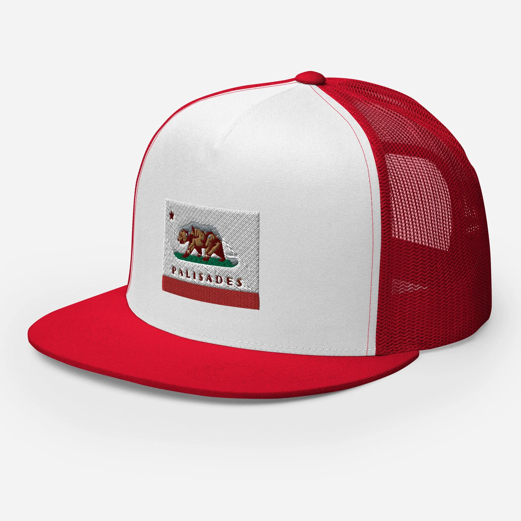 Palisades CA Flag Trucker Cap