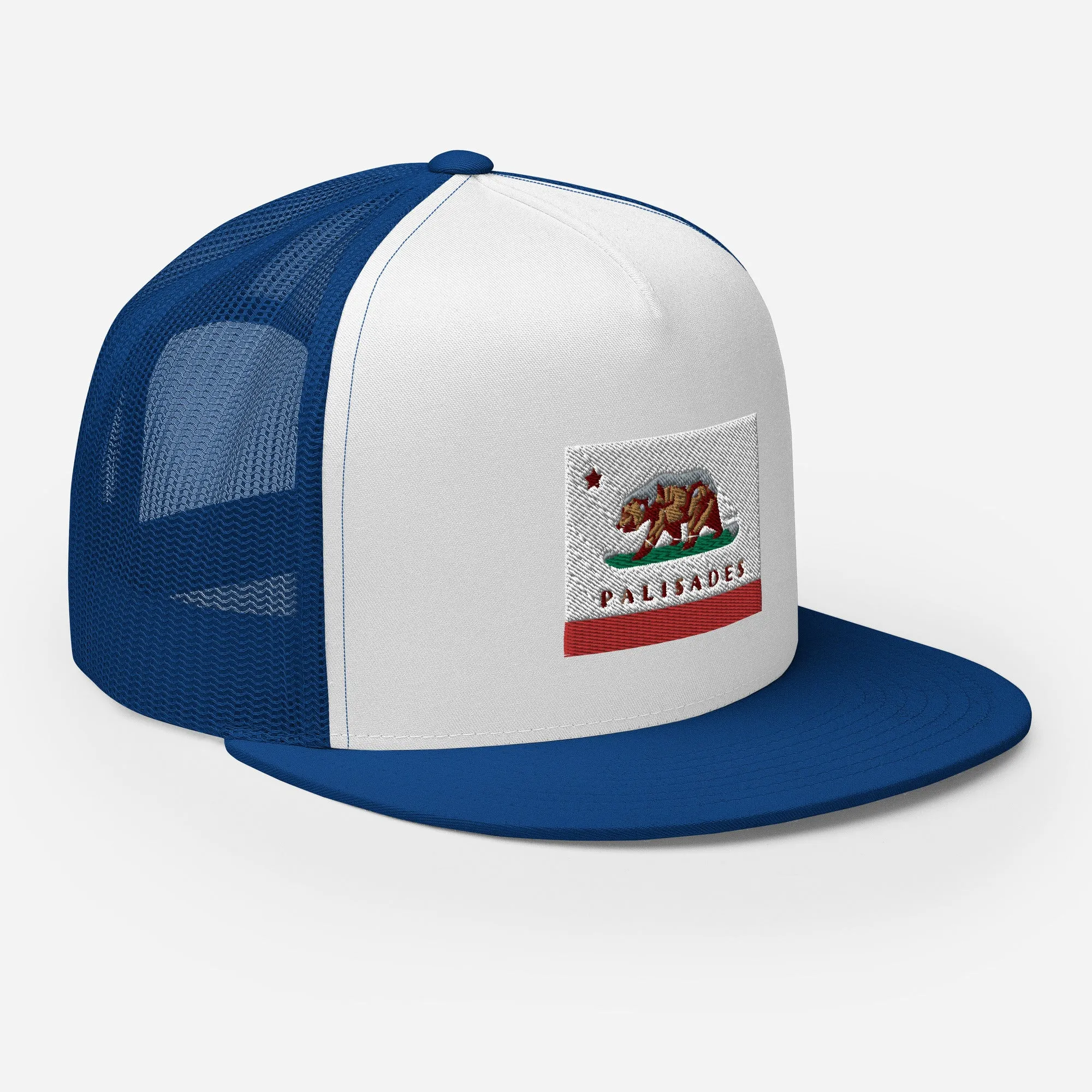 Palisades CA Flag Trucker Cap