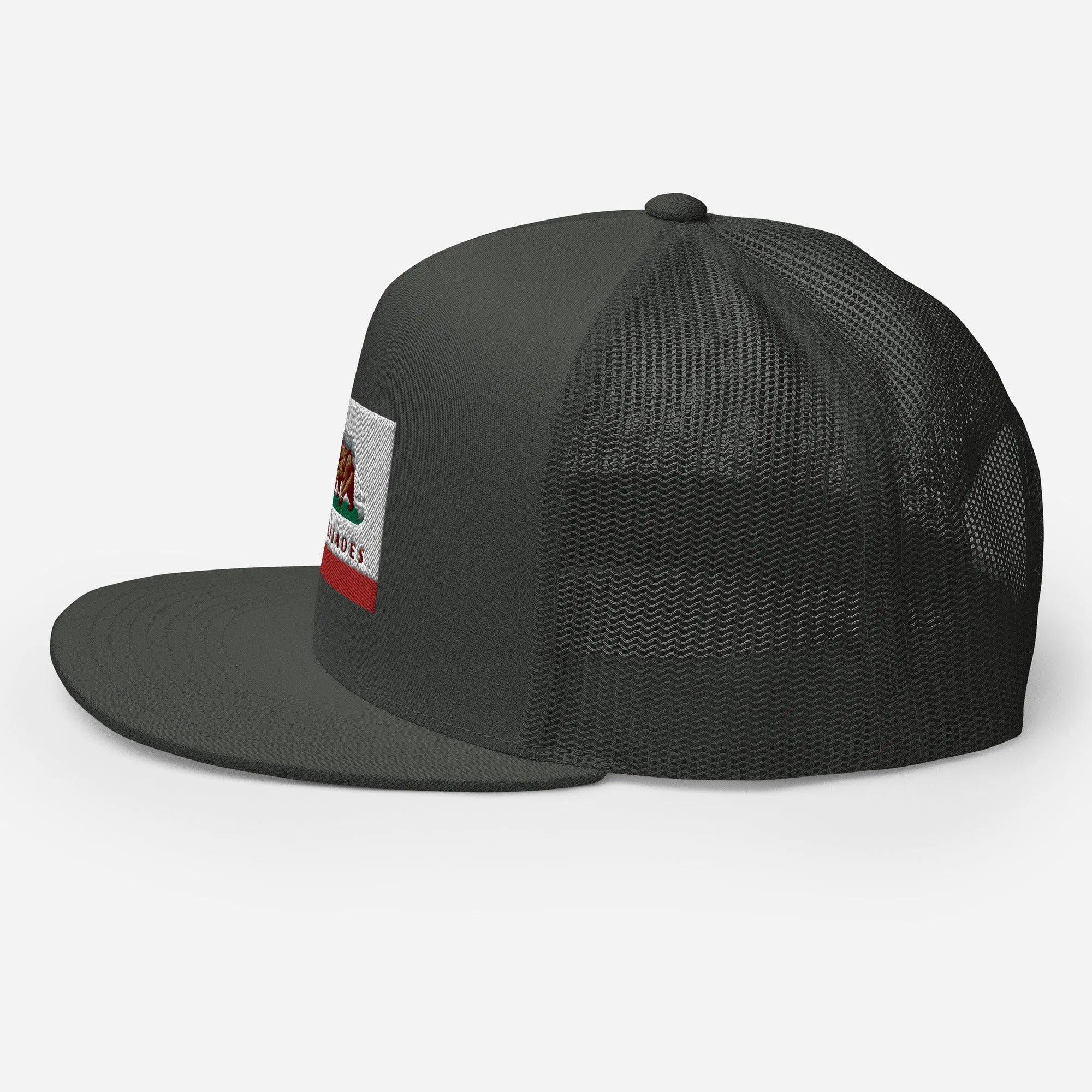 Palisades CA Flag Trucker Cap