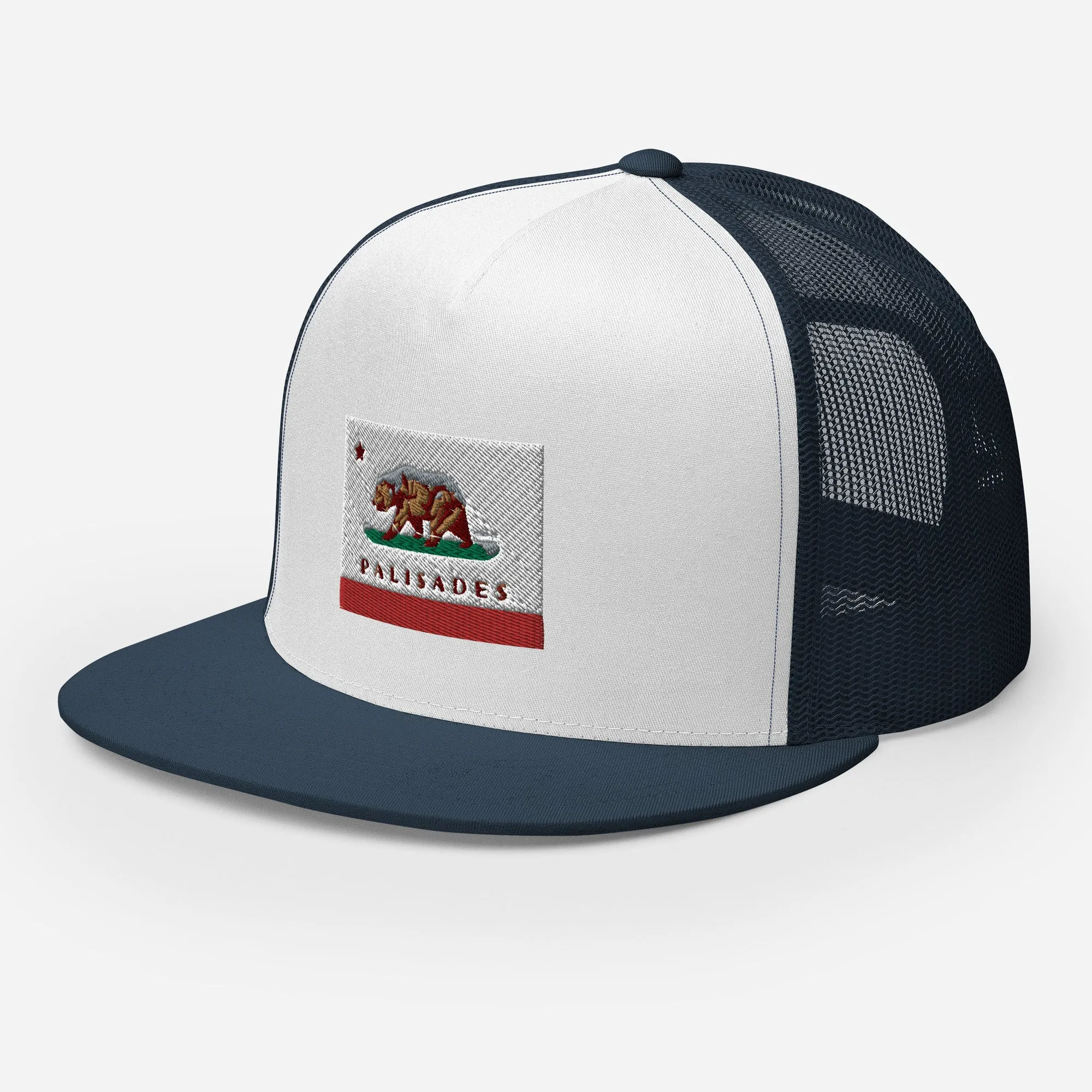 Palisades CA Flag Trucker Cap
