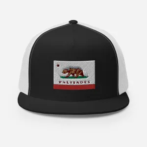 Palisades CA Flag Trucker Cap