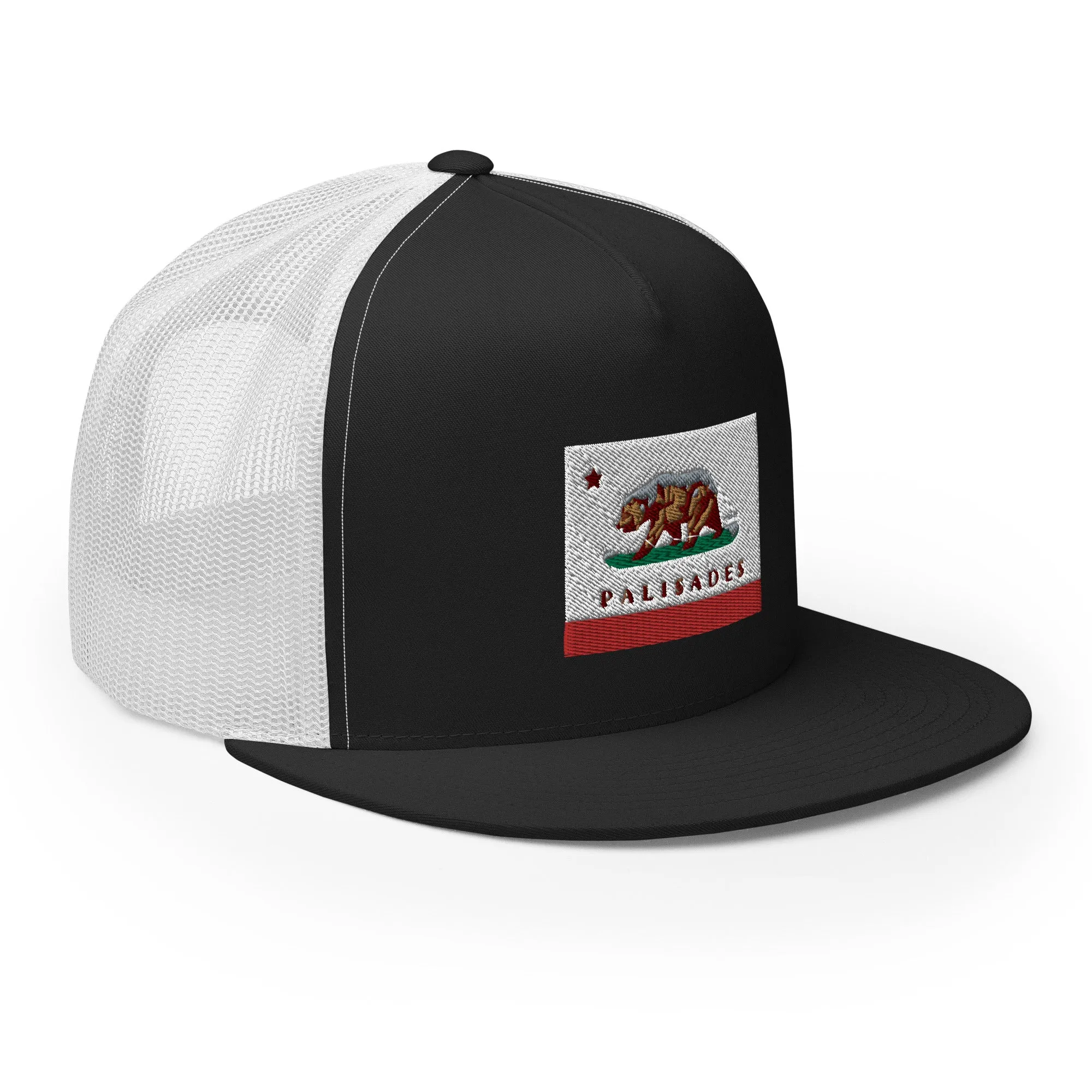 Palisades CA Flag Trucker Cap