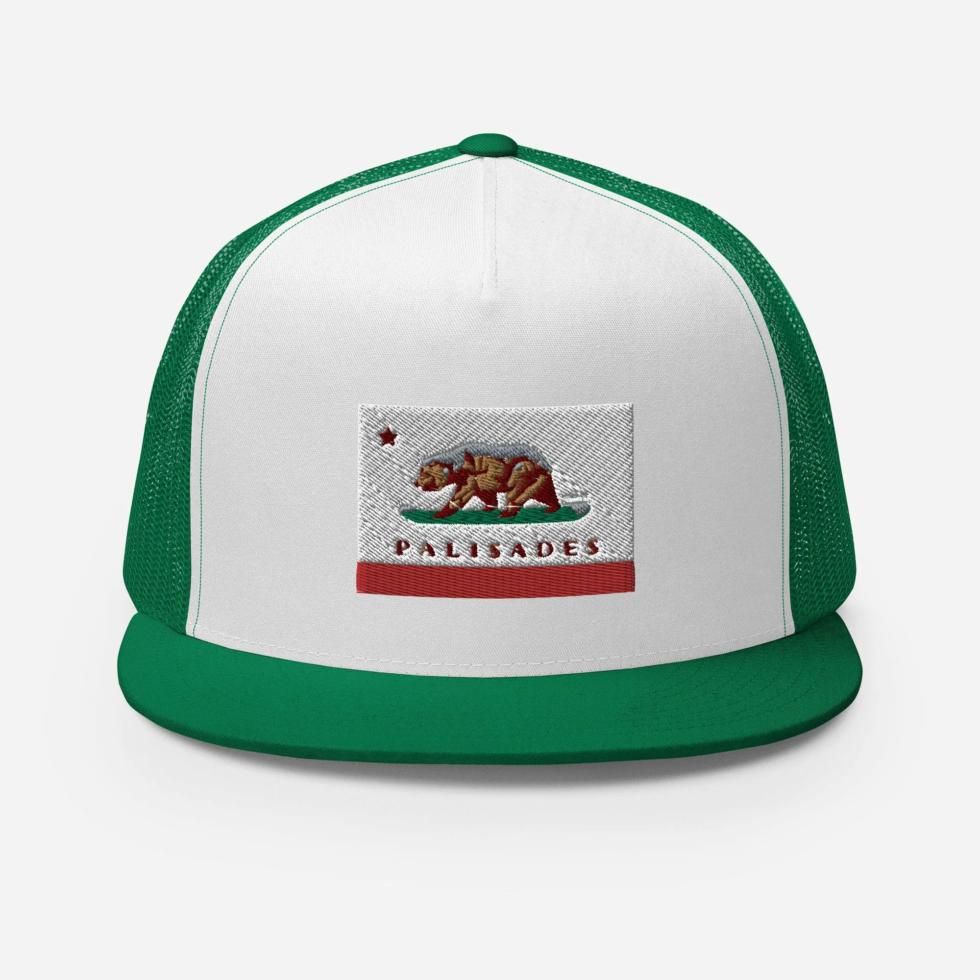 Palisades CA Flag Trucker Cap