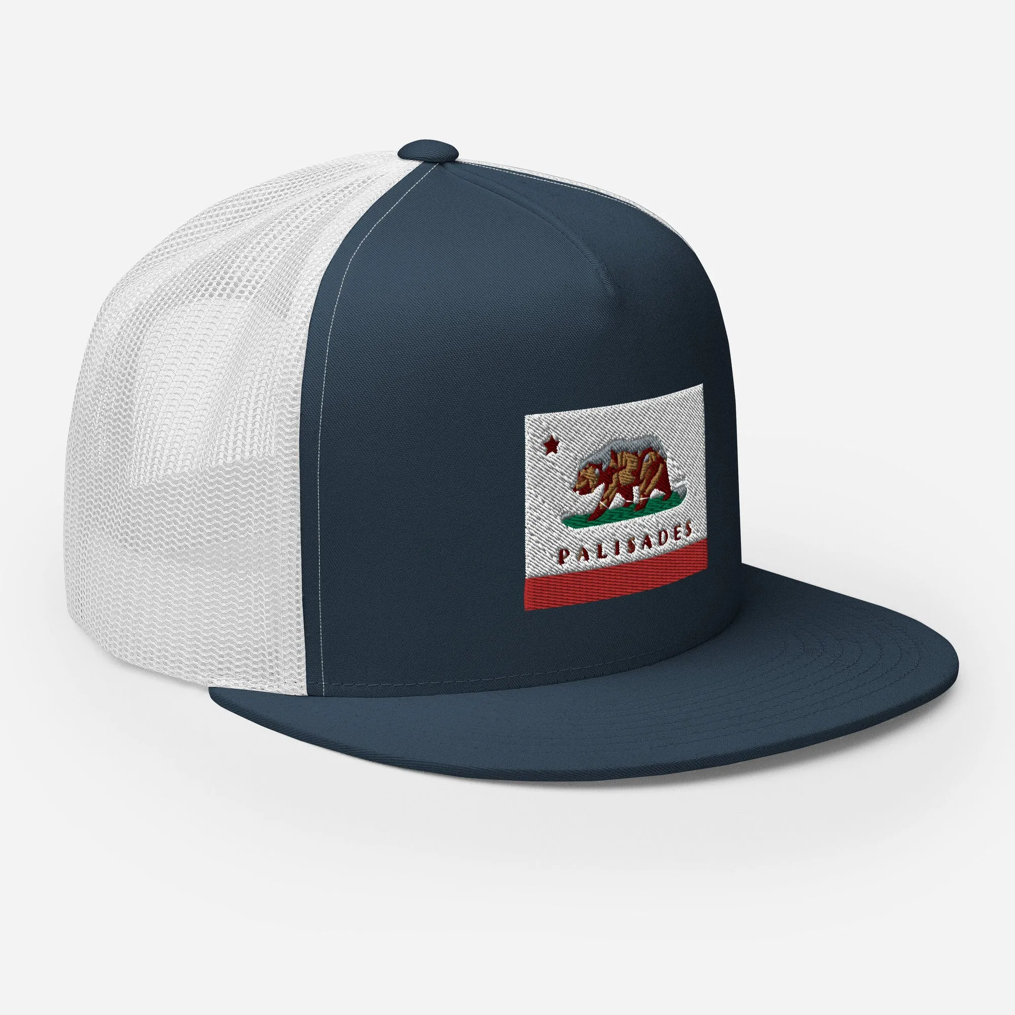 Palisades CA Flag Trucker Cap
