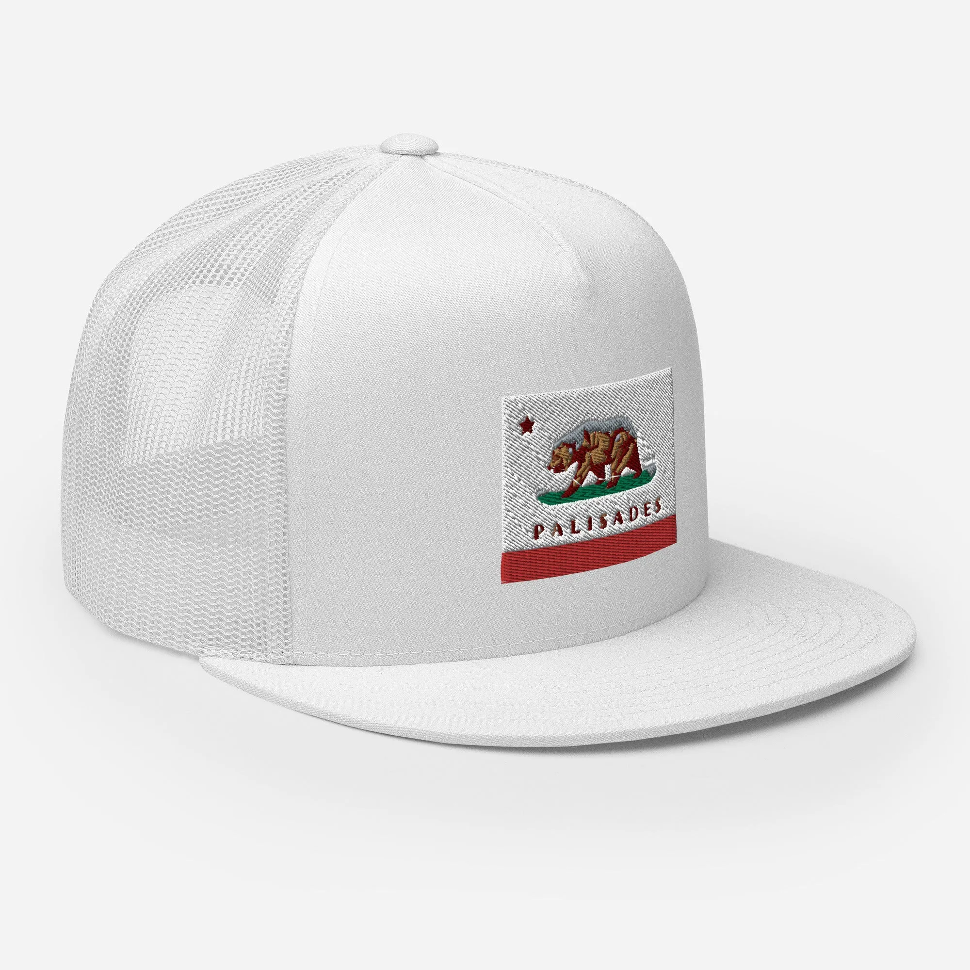 Palisades CA Flag Trucker Cap