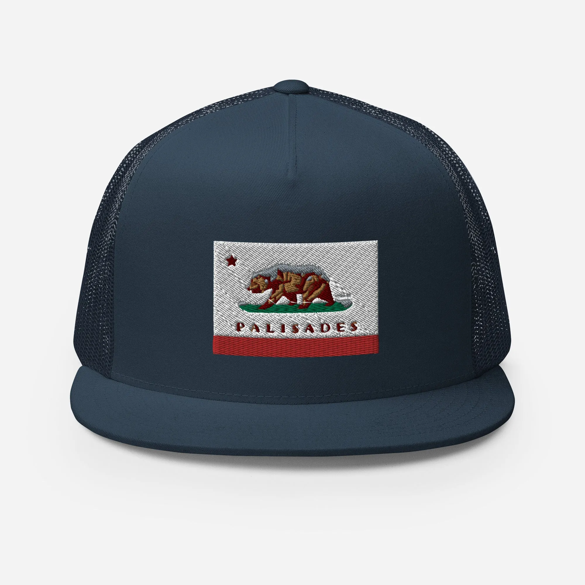 Palisades CA Flag Trucker Cap