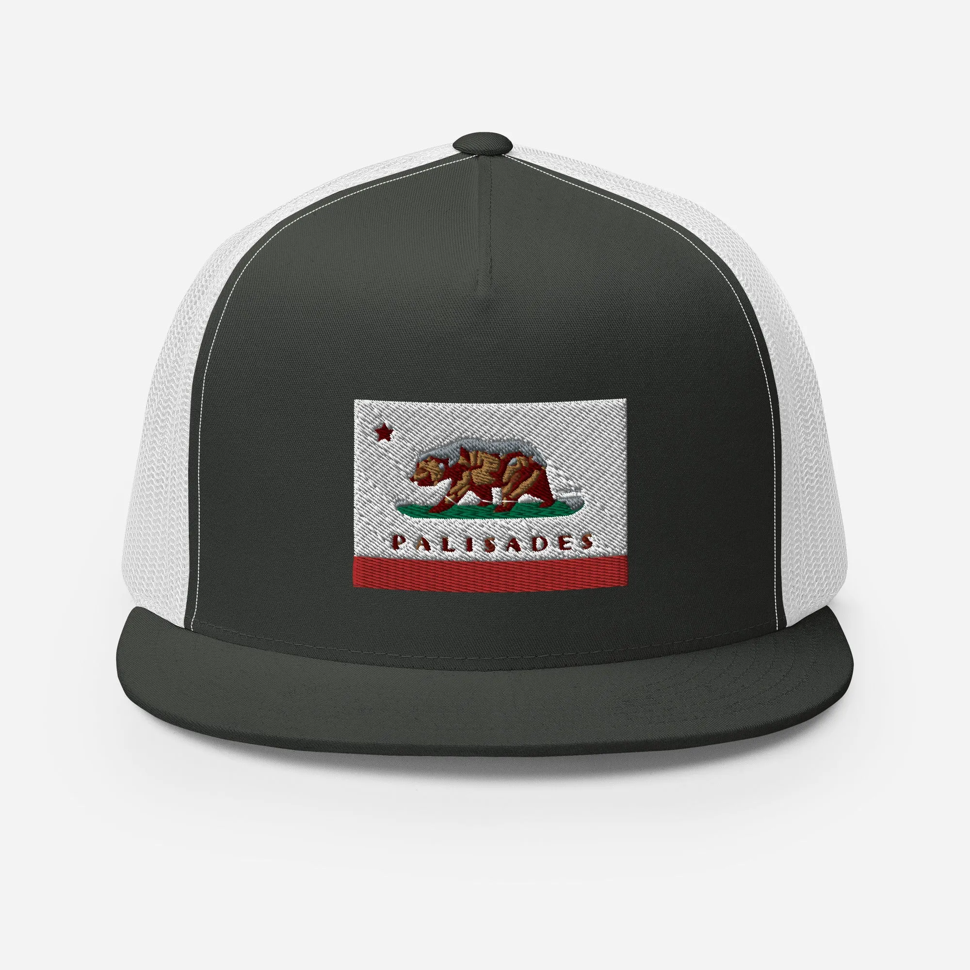 Palisades CA Flag Trucker Cap