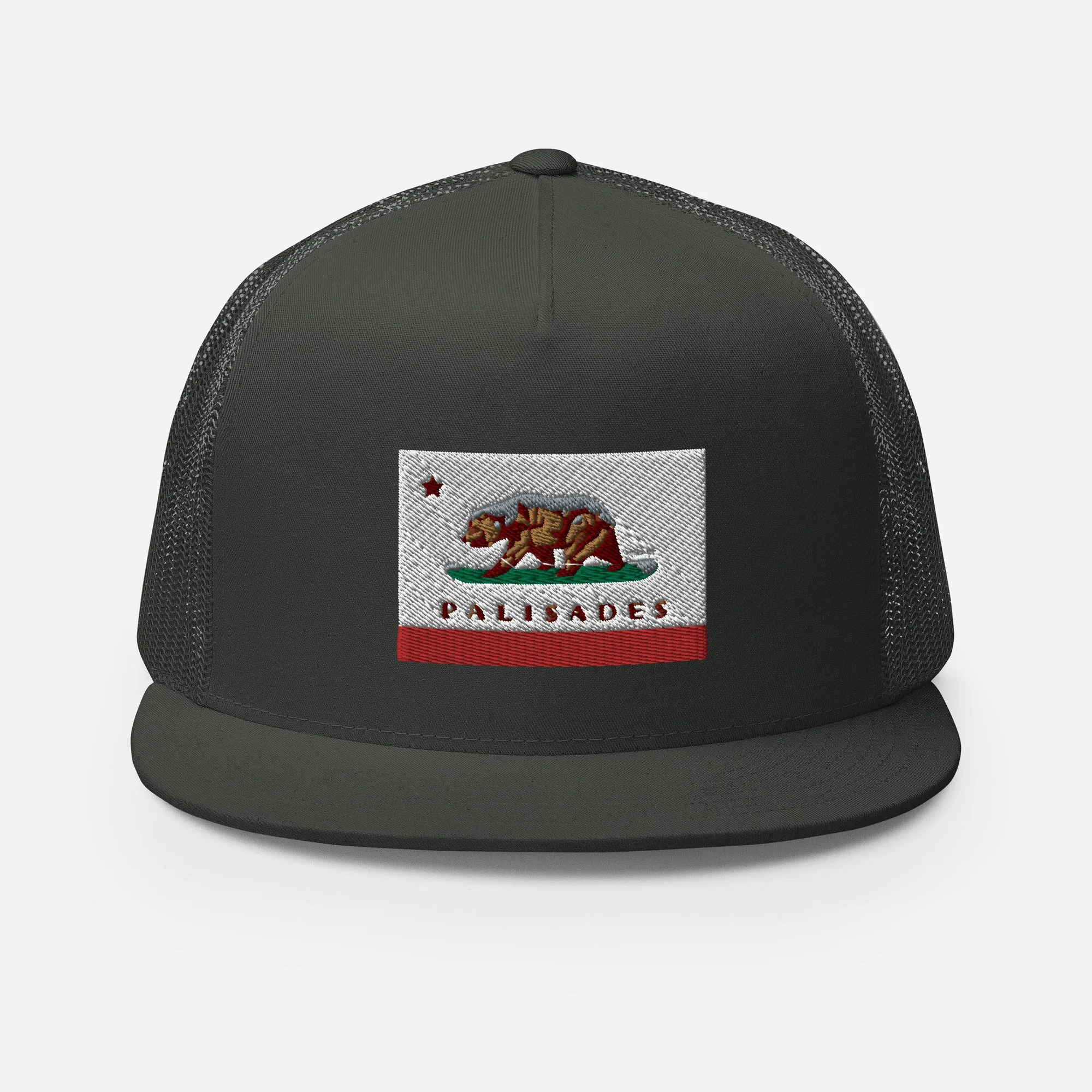 Palisades CA Flag Trucker Cap