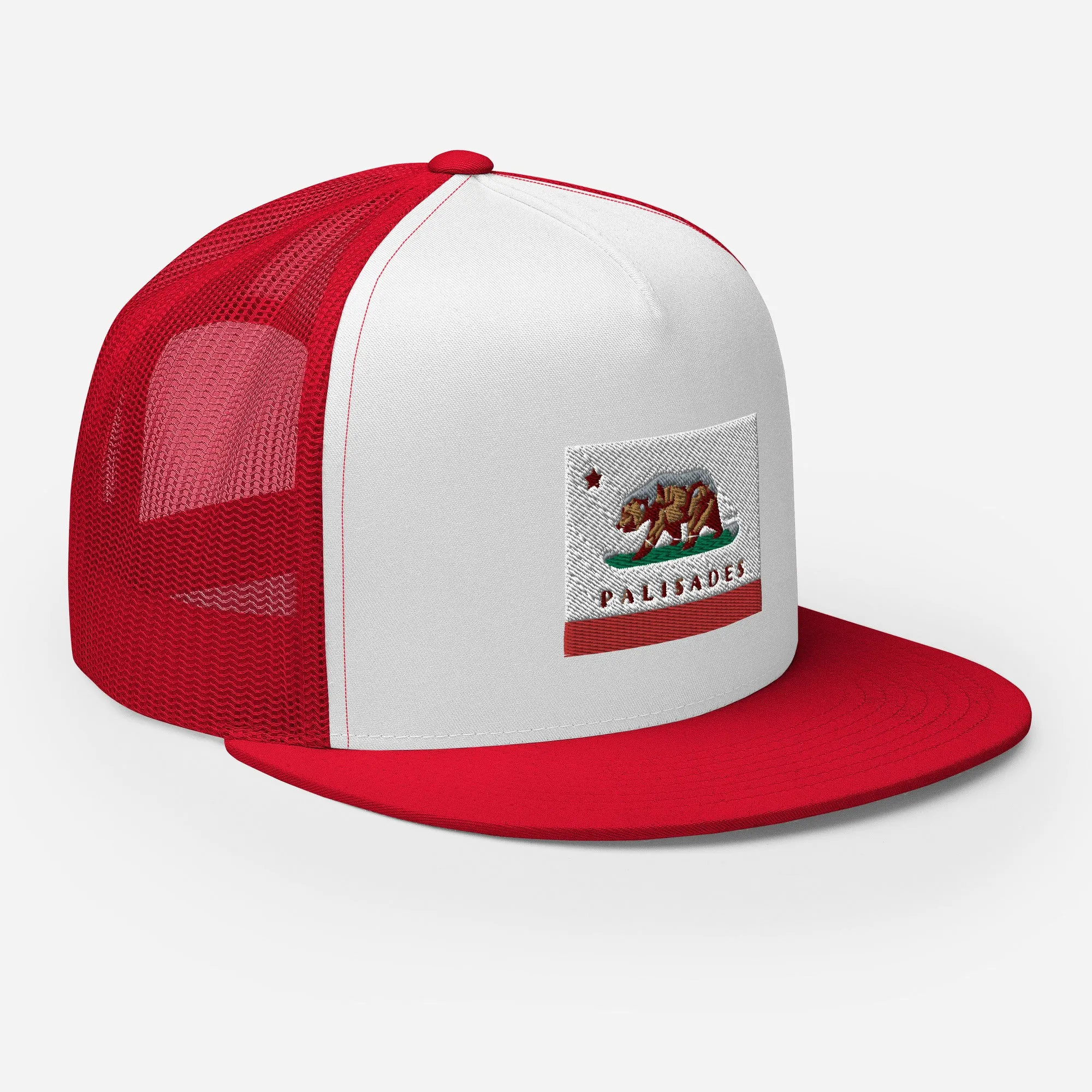 Palisades CA Flag Trucker Cap
