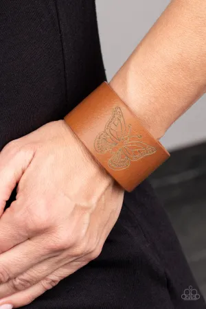 Paparazzi - Flirty Flutter - Brown Bracelet