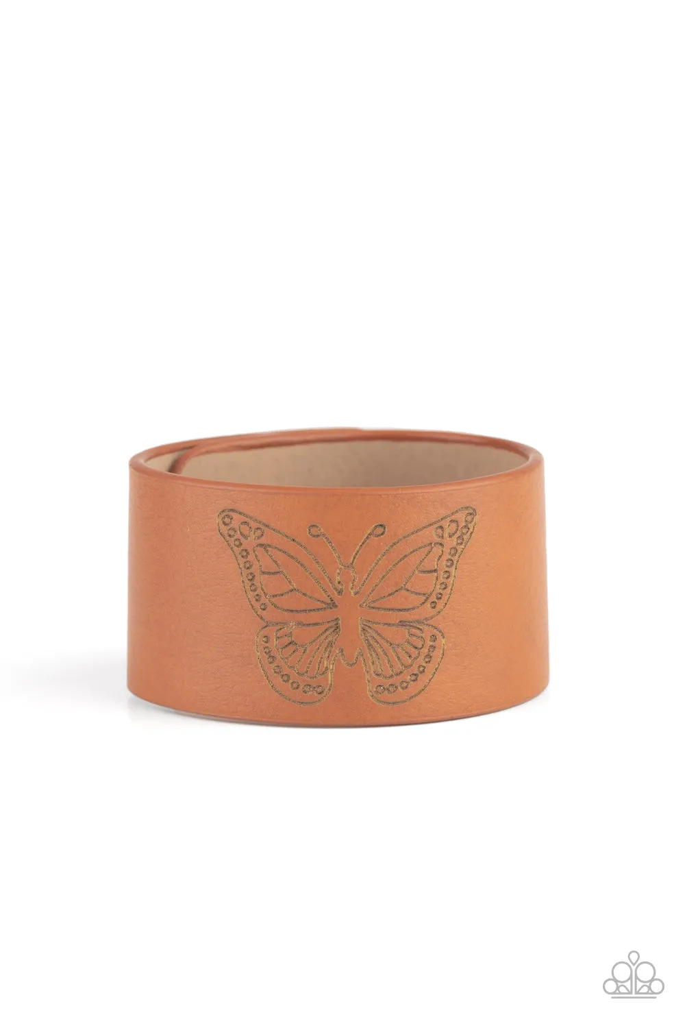 Paparazzi - Flirty Flutter - Brown Bracelet