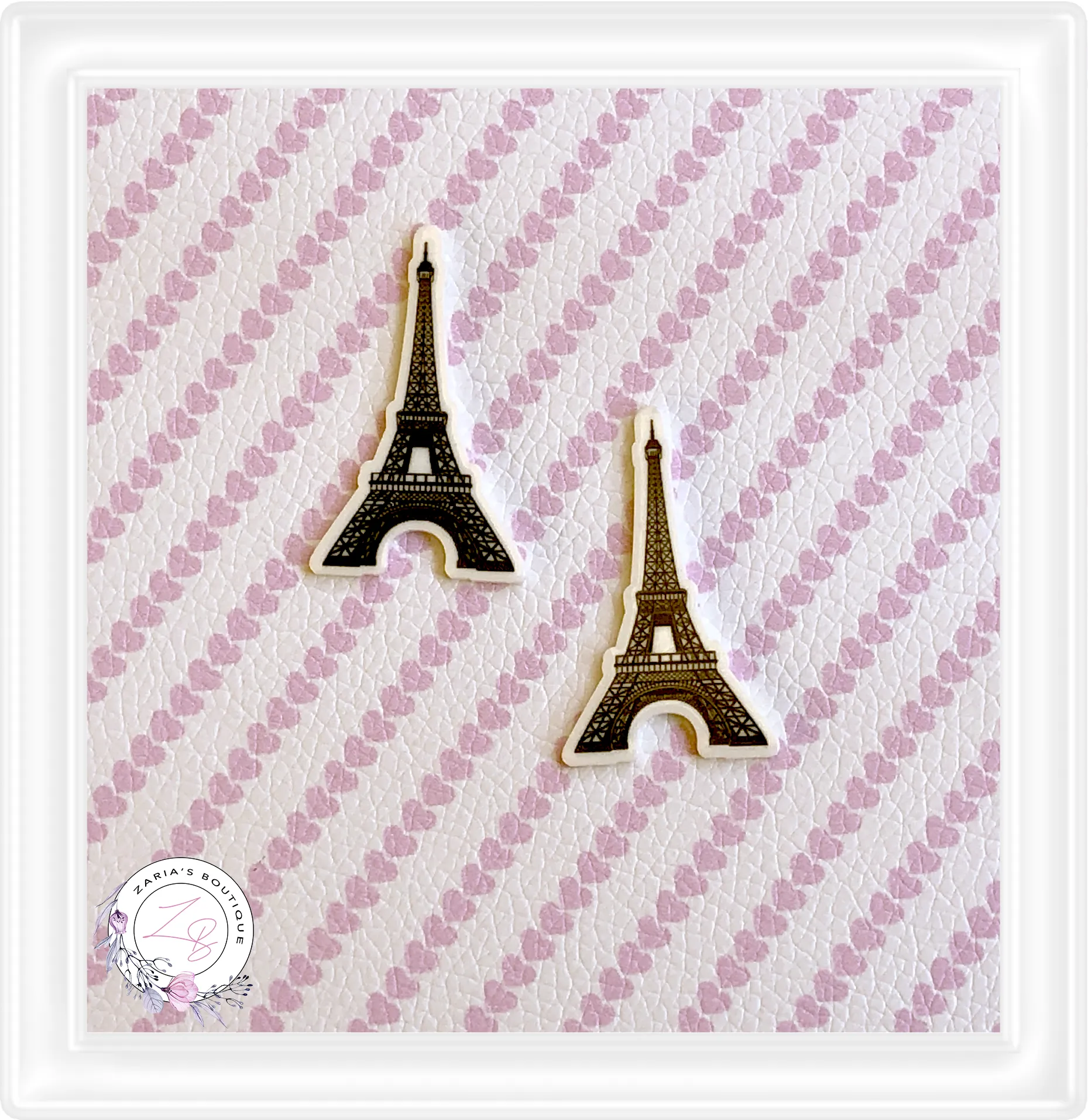 ⋅ Parisian Streetscape ⋅ Custom Printed Premium Vegan Faux Leather