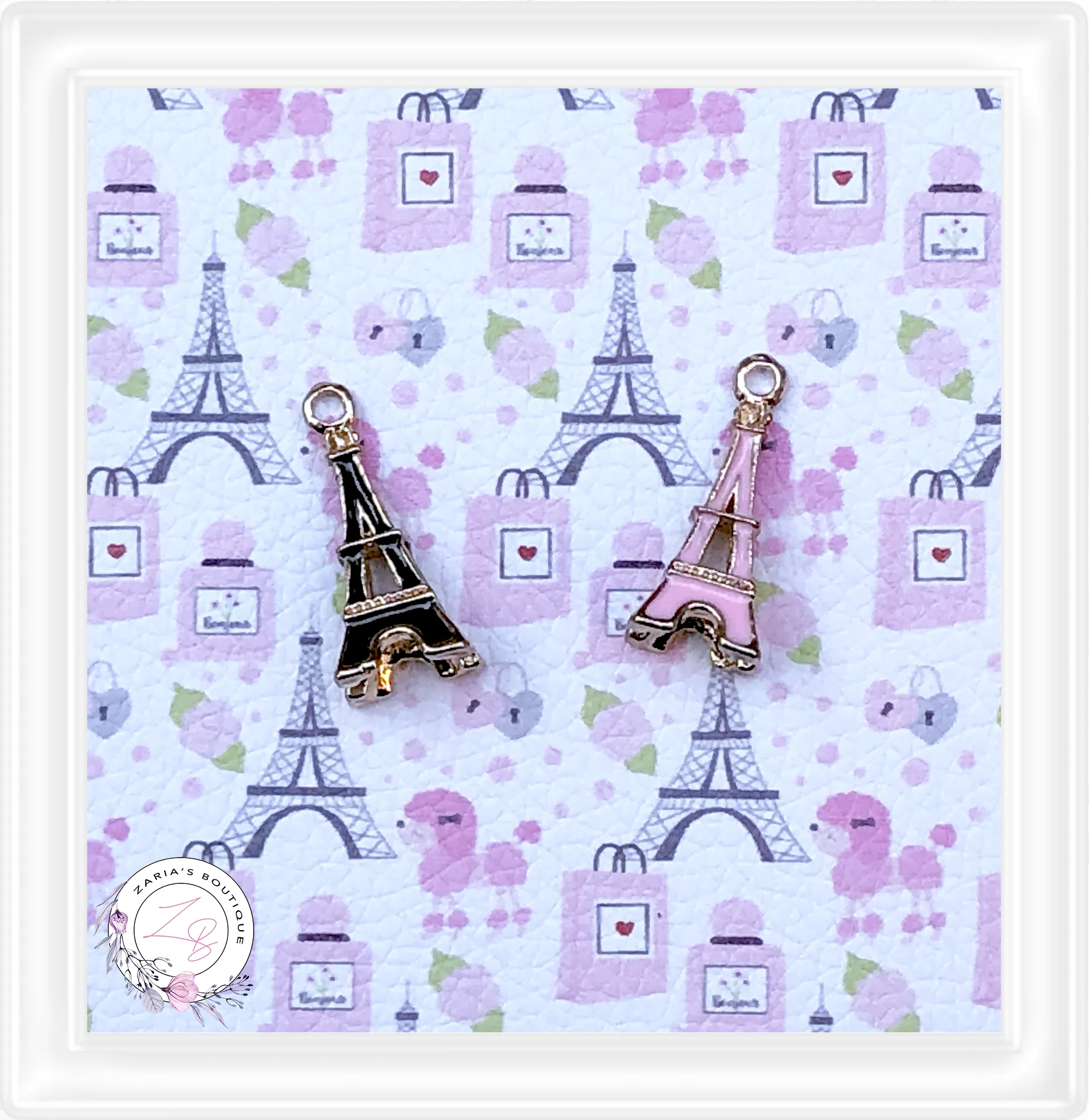 ⋅ Parisian Streetscape ⋅ Custom Printed Premium Vegan Faux Leather