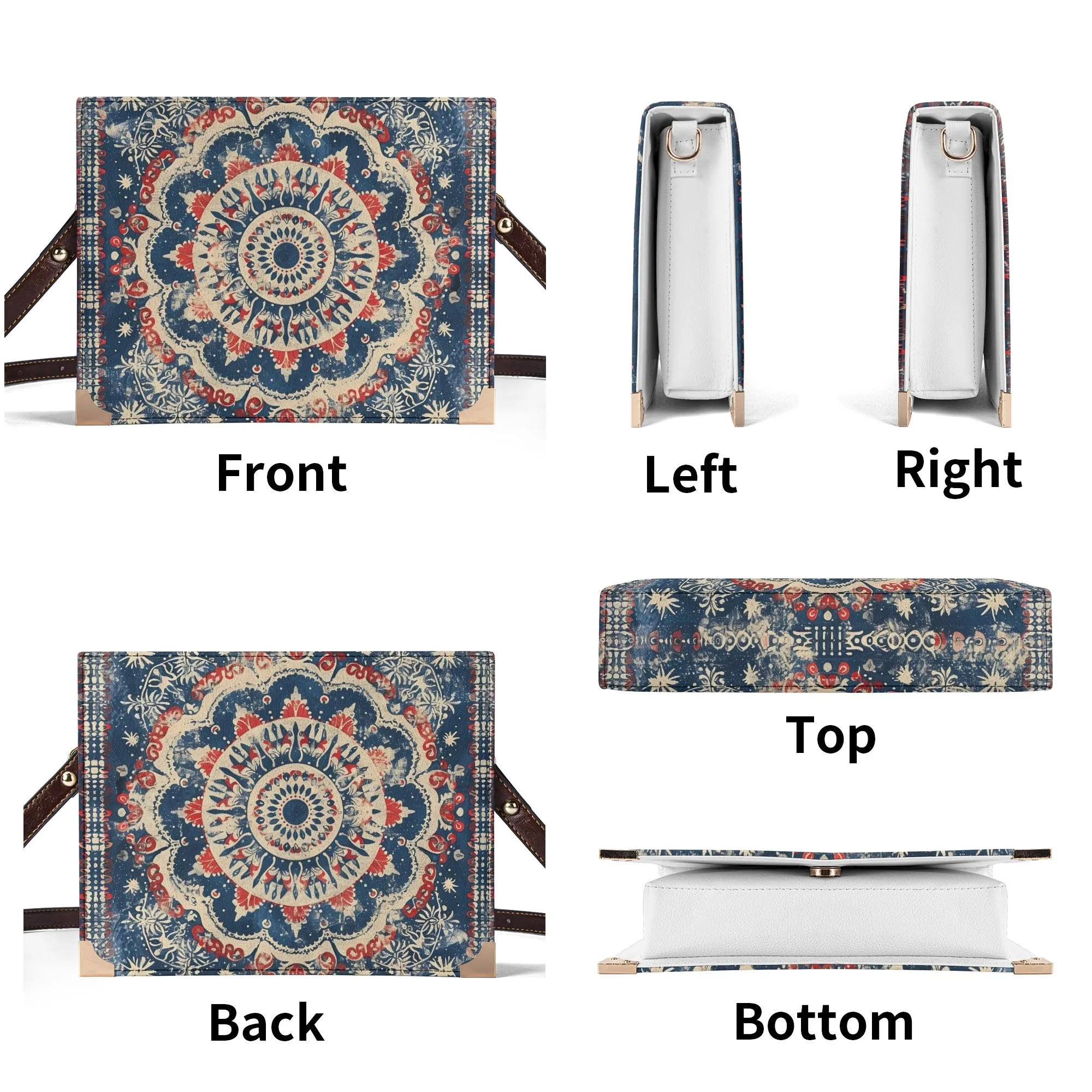 Patriotic Mandala Bible Cover Purse – Americana Charm Book Bag Crossbody in Red White and Blue