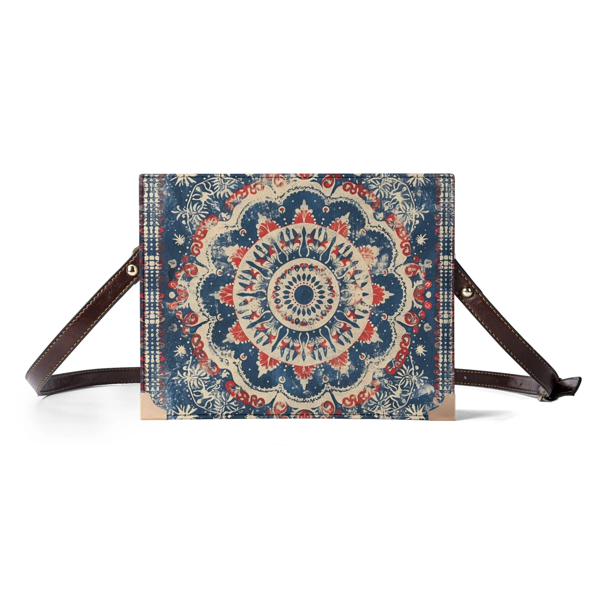 Patriotic Mandala Bible Cover Purse – Americana Charm Book Bag Crossbody in Red White and Blue
