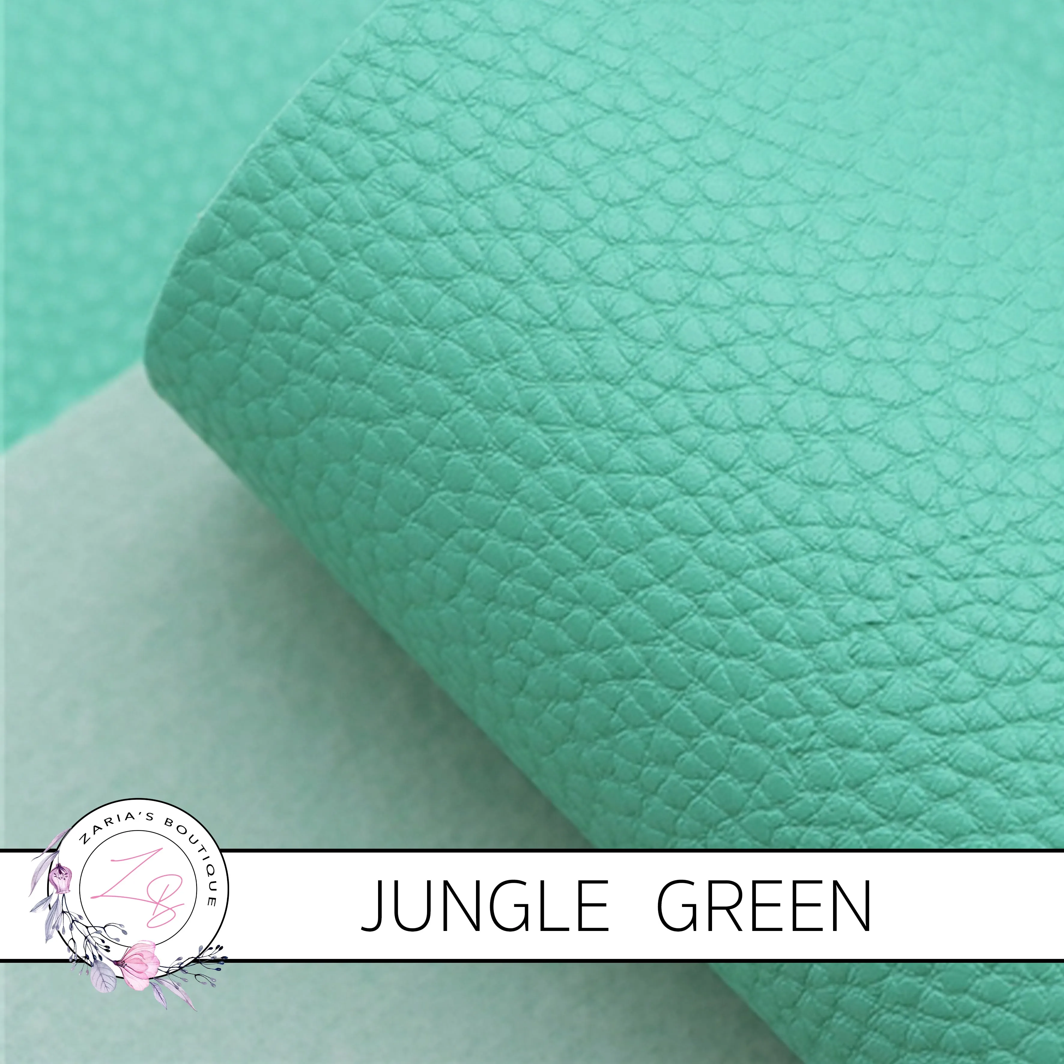 Pebble Grain Faux Leather • Jungle Green