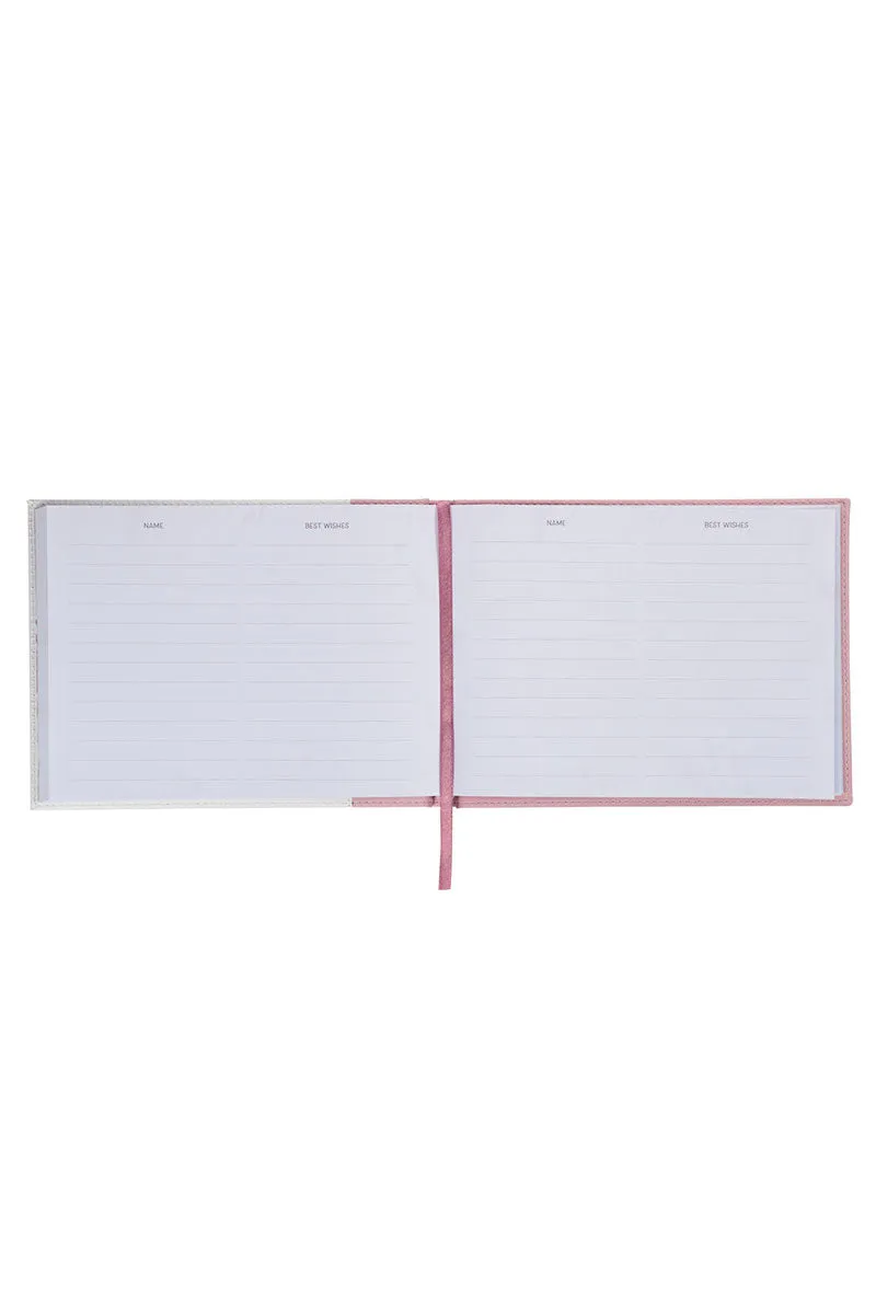 Pink Floral Mr. & Mrs. Wedding Guest Book