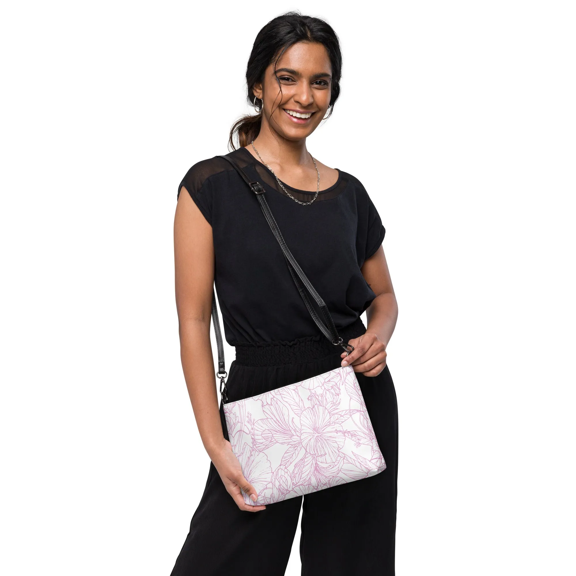 Pink Hibiscus Crossbody bag