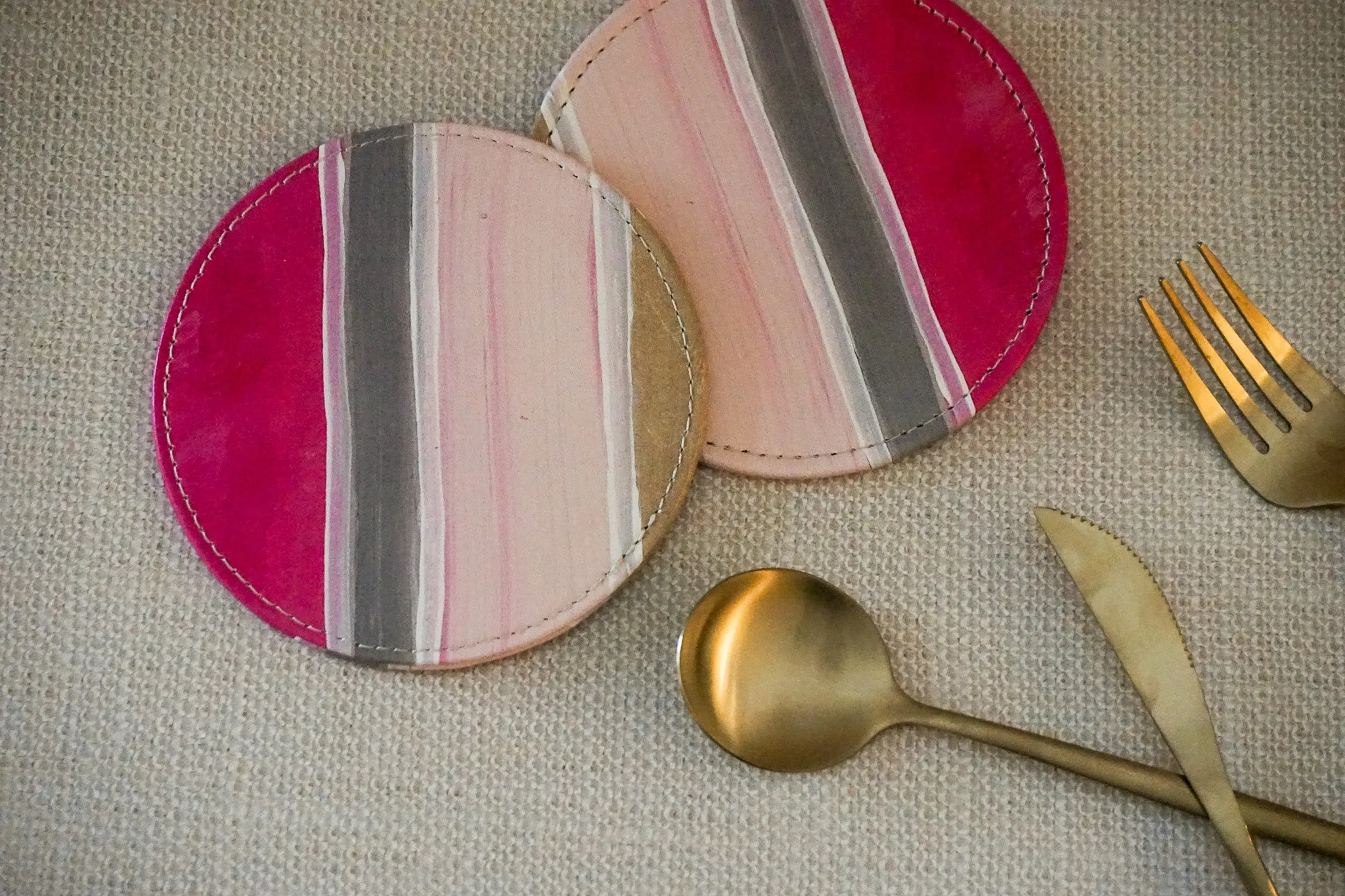 Pink Sunset Coasters | Set of 4