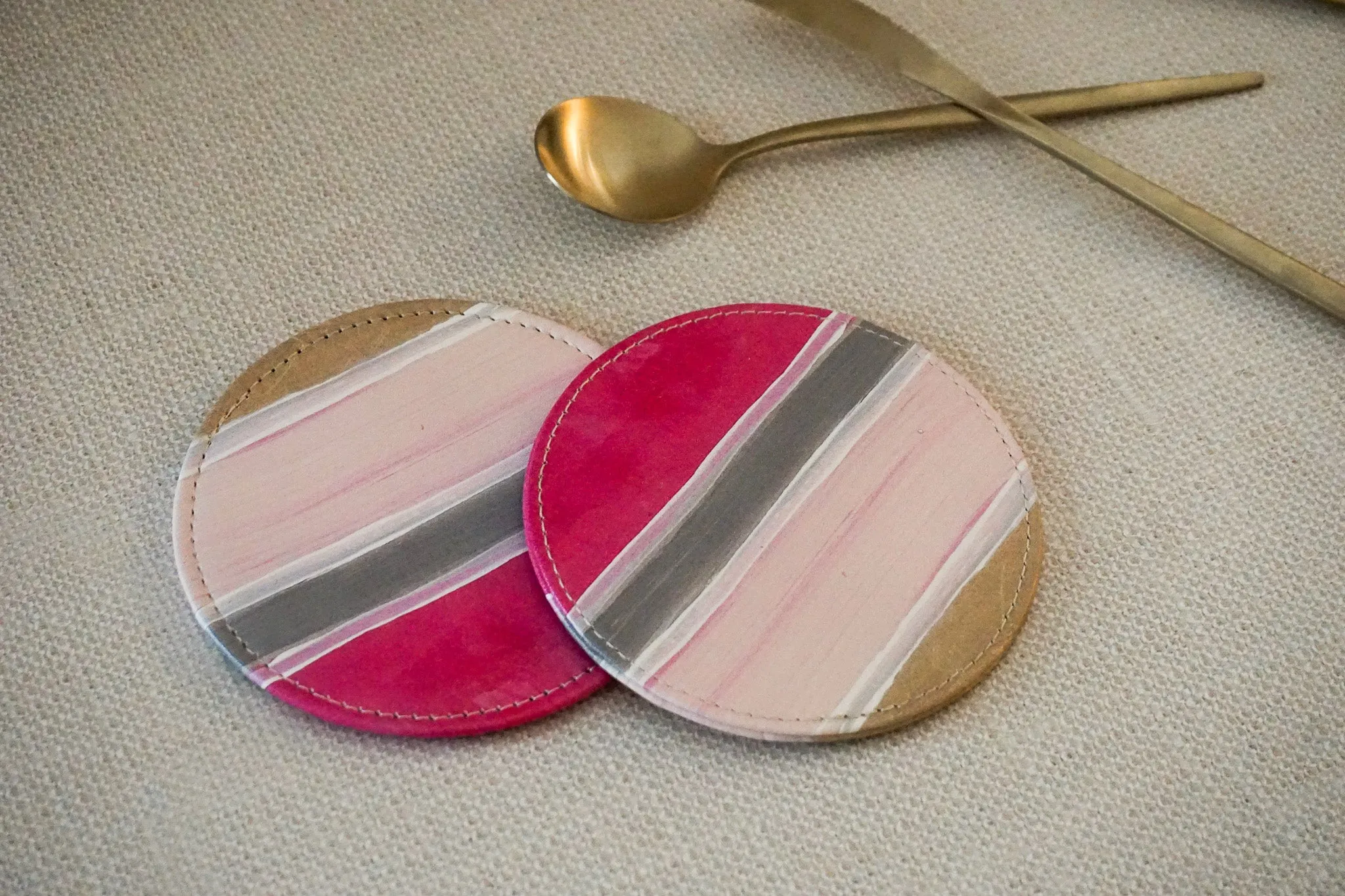 Pink Sunset Coasters | Set of 4