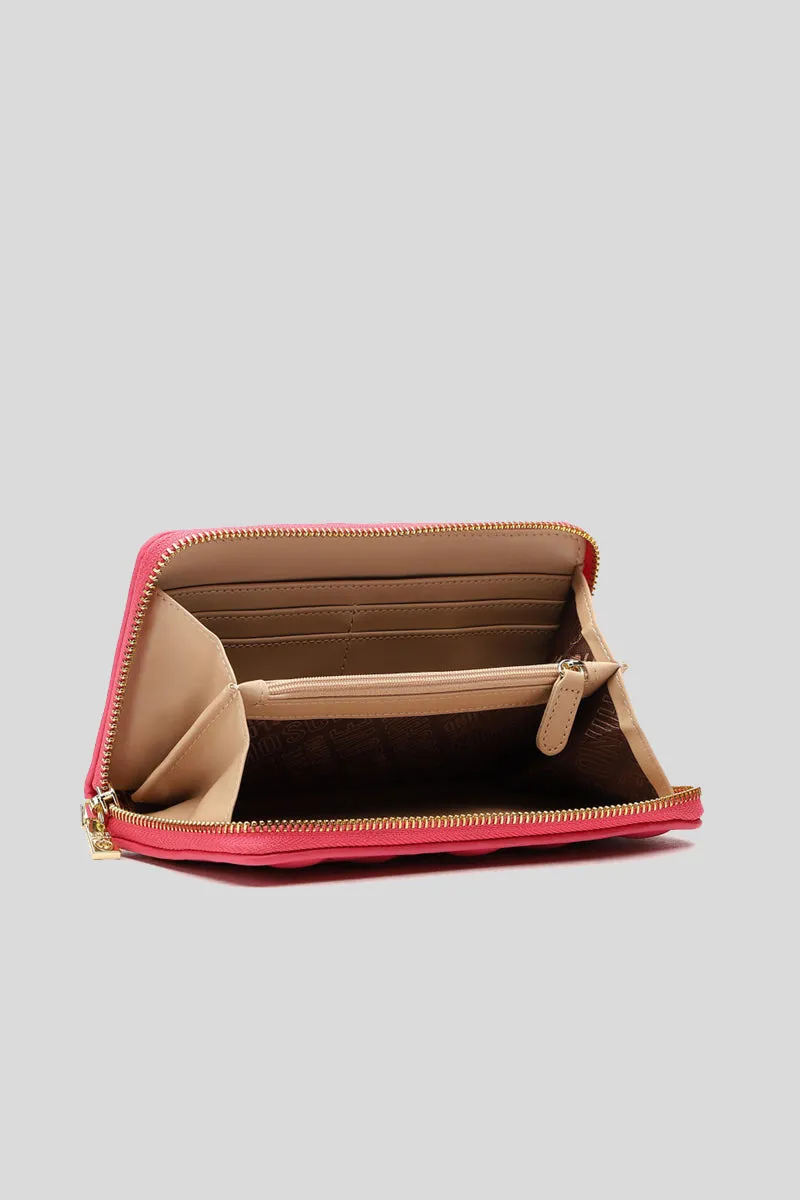 Portafogli Quilted Nappa Pu - Fuxia