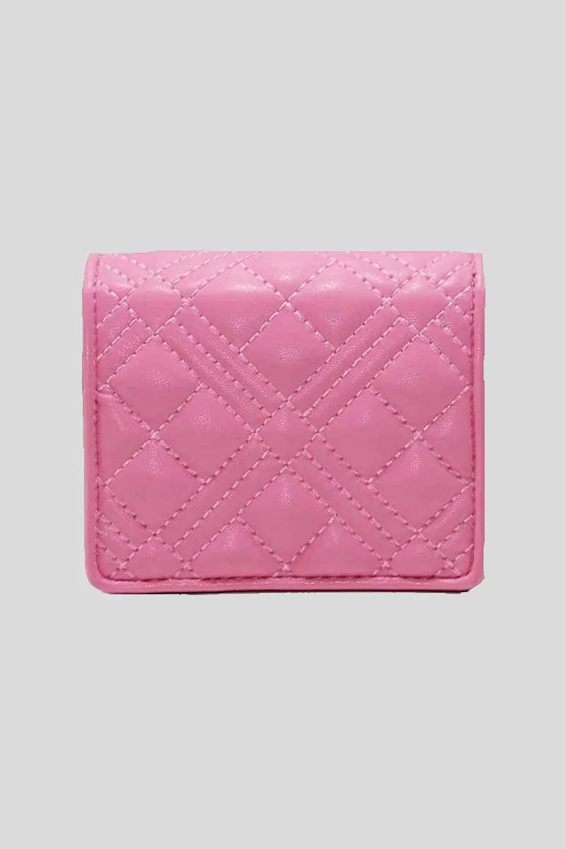 Portafogli Quilted Nappa Pu - Fuxia